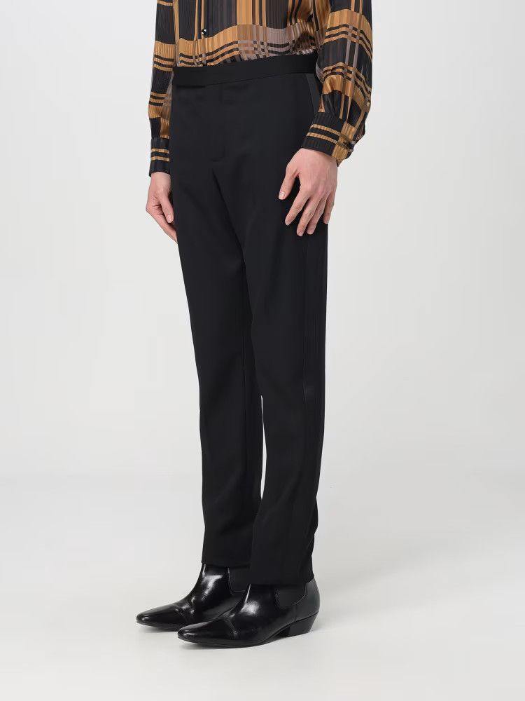 Saint Laurent Paris Navy Blue Satin Stripe Tailored Tuxedo Trousers Size US 36 / EU 52 - 6 Thumbnail
