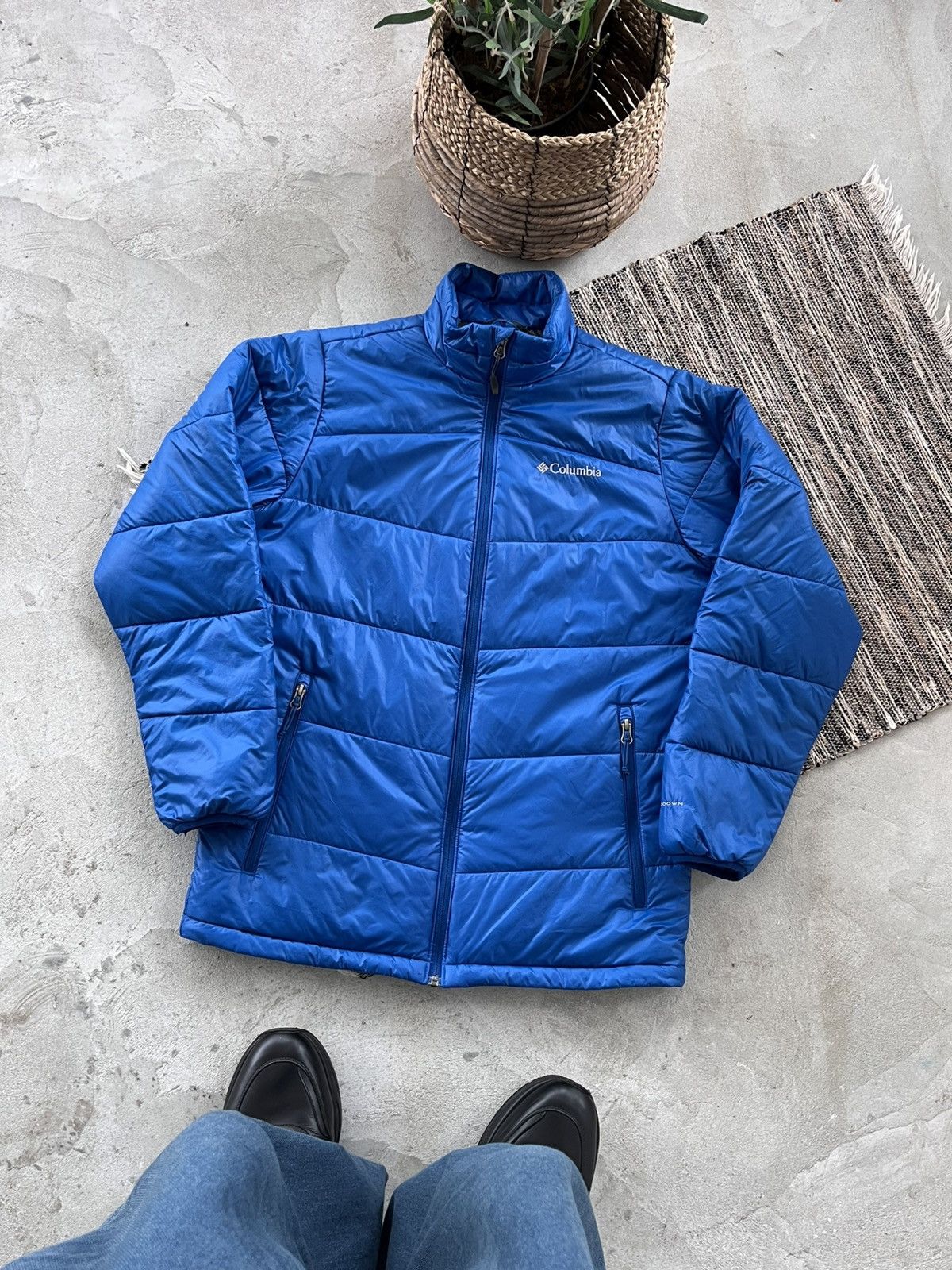 Vintage Columbia Lightweight Down Jacket Outdoor Y2K Blue