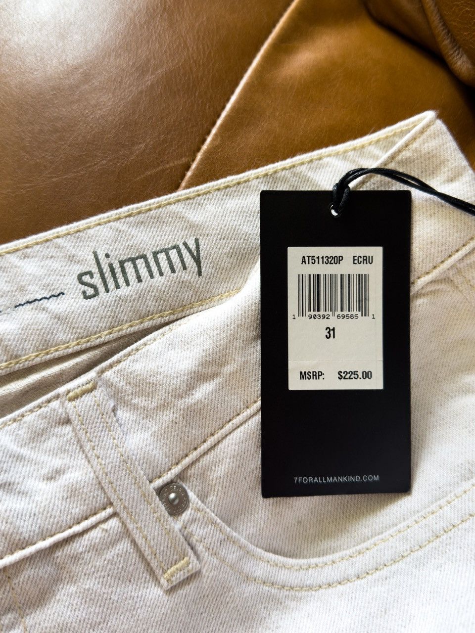 7 For All Mankind 7 for all Mankind Slimmy Jeans - White - Size 31 Size US 31 - 3 Thumbnail