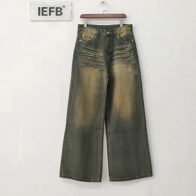 Japanese Brand Straight Pants American StyleWorn-out Design Wide Leg Jeans Size US 30 / EU 46 - 4 Thumbnail