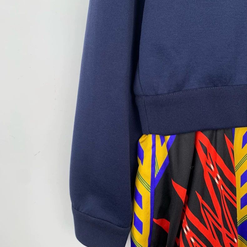 Louis Vuitton Louis Vuitton Blue cotton hoodie patchwork dress with embr Size S / US 4 / IT 40 - 4 Thumbnail