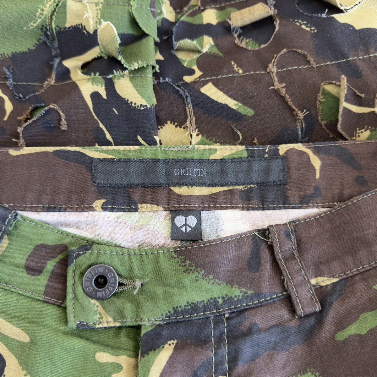 Griffin Blade Cut Distressed British Camo Pants Size US 30 / EU 46 - 8 Thumbnail