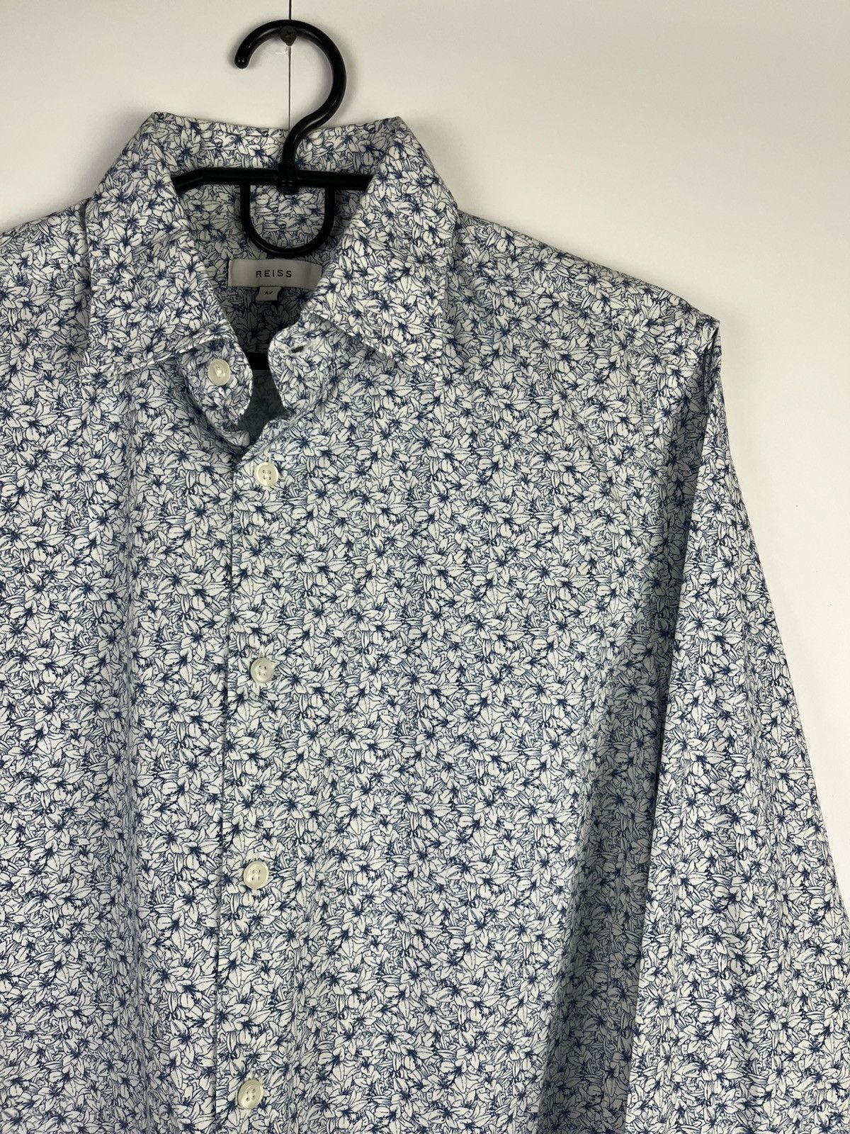 Reiss Reiss Luxury Floral Cotton Long Sleeve Shirt Button Up Size US M / EU 48-50 / 2 - 3 Thumbnail
