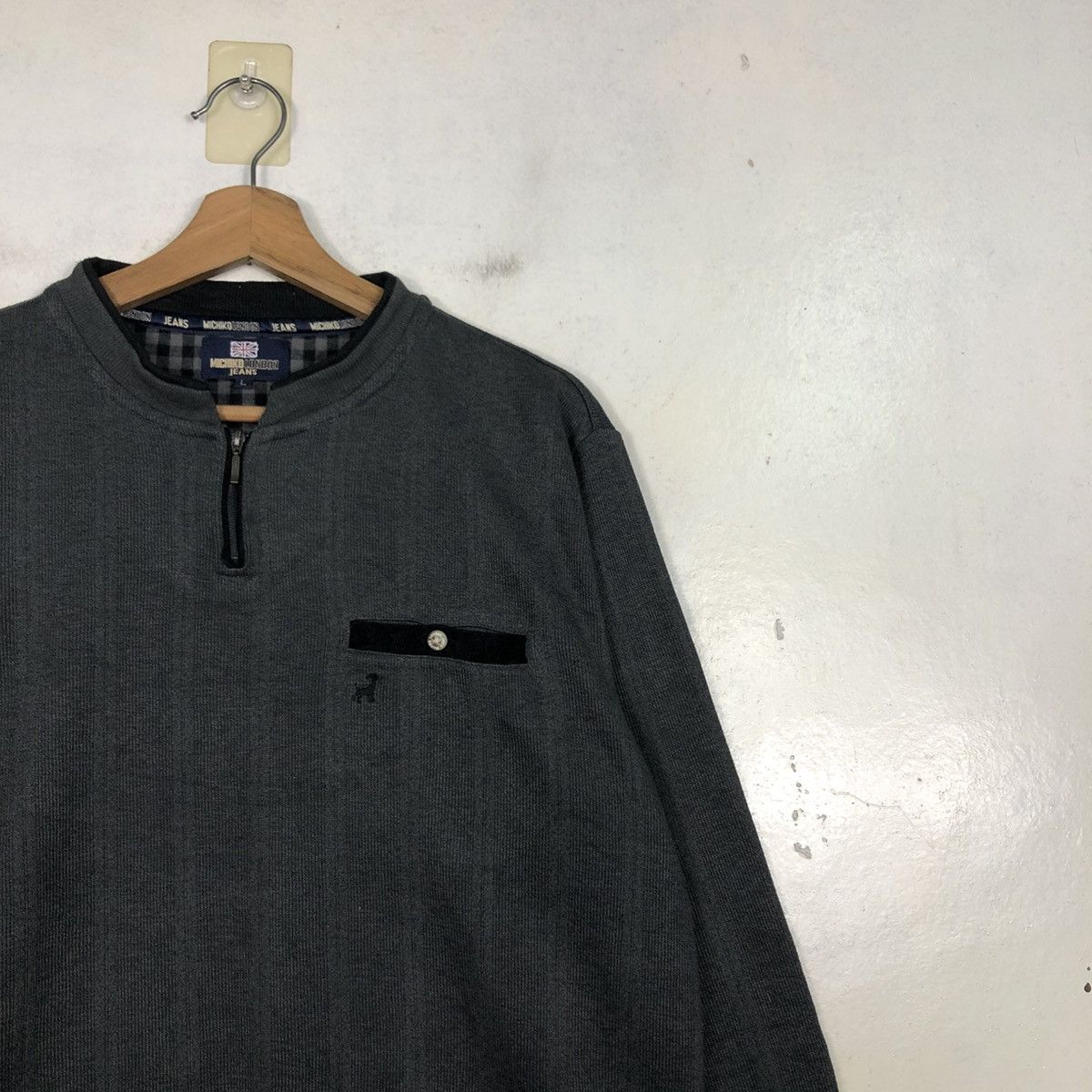 Japanese Brand 📌Vintage Sweatshirt Collar Michiko London Jeans Size US L / EU 52-54 / 3 - 8 Thumbnail