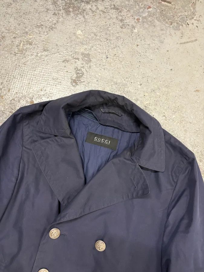 Gucci AW2014 Gucci Navy Cotton Double-Breasted Caban Jacket Size US M / EU 48-50 / 2 - 4 Thumbnail