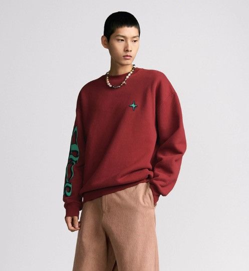 Dior o1w1db11025 513J670 Cotton Fleece Sweatshirt in Red Size US XL / EU 56 / 4 - 3 Thumbnail