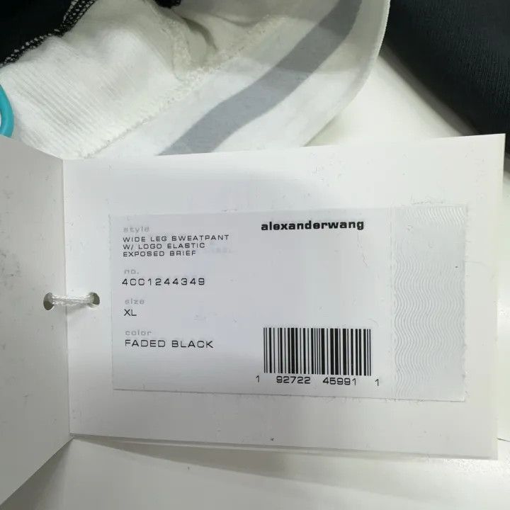 Alexander Wang Alexander Wang Black Wide Leg Sweatpants with Logo - Size 31" - 4 Thumbnail