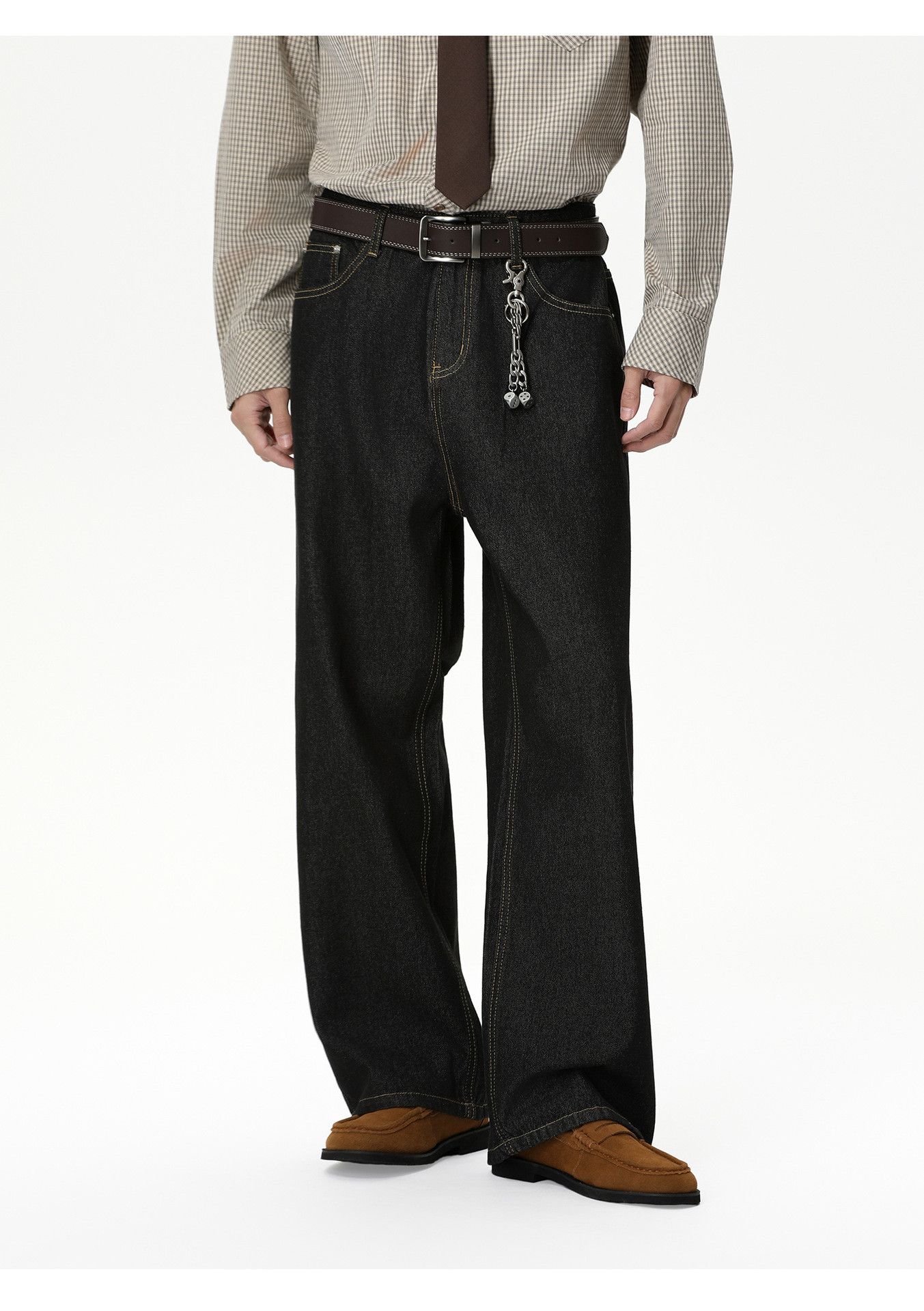 Jean Men's Loose Wide-Leg Cleanfit Casual Straight Leg Jeans Size US 32 / EU 48 - 2 Thumbnail