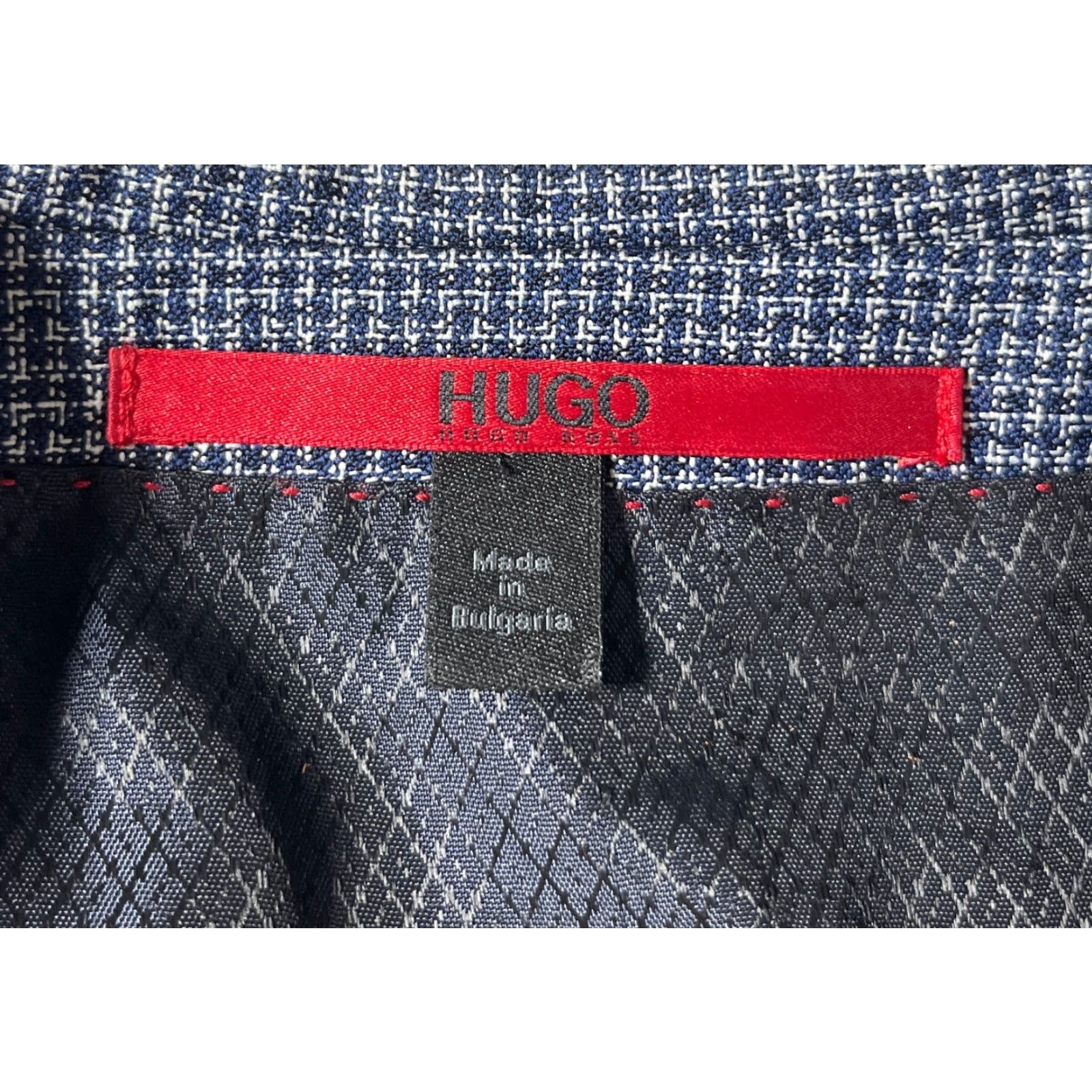 Hugo Boss HUGO BOSS Sport Coat Jacket Blue Grey 44R Wool Single-Breasted Four-Button Regular Fit Men's Jacket Size US S / EU 44-46 / 1 - 7 Thumbnail