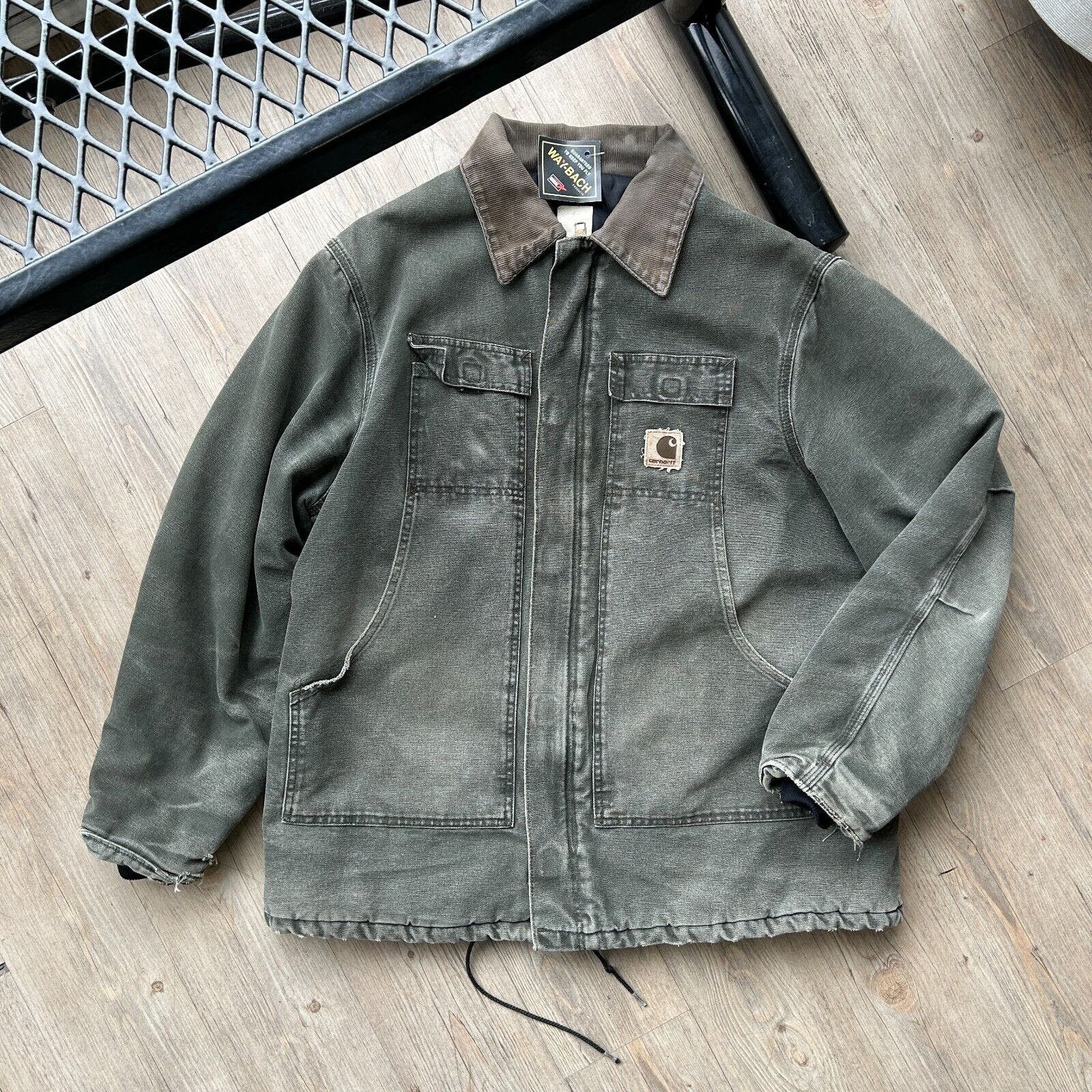 image of Vintage | Carhartt Faded Green Arctic Chore Jacket Size Xl/2Xl, Men's