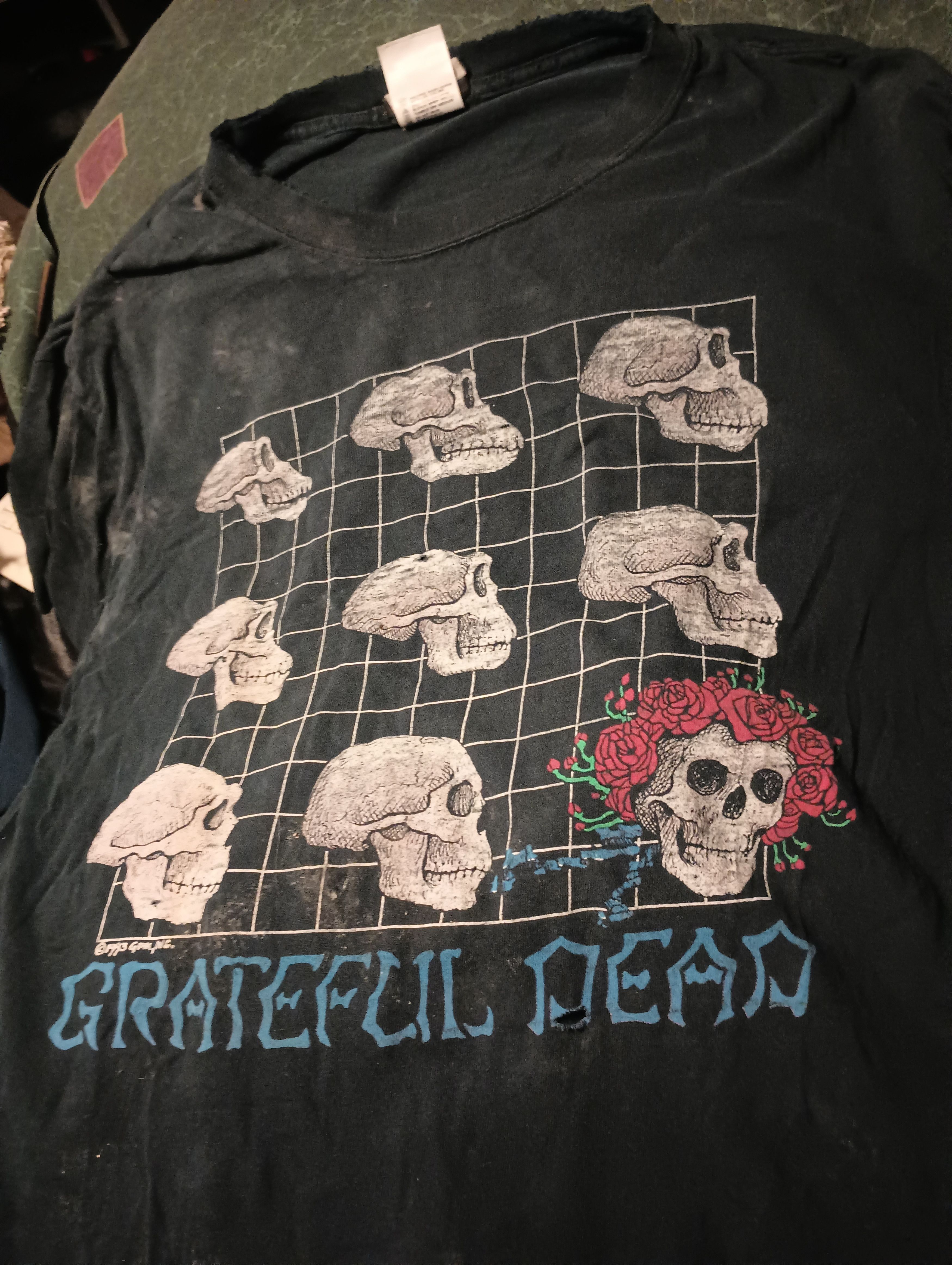 image of Liquid Blue Vintage Greatful Dead Tee XL in Worn Blue, Men's