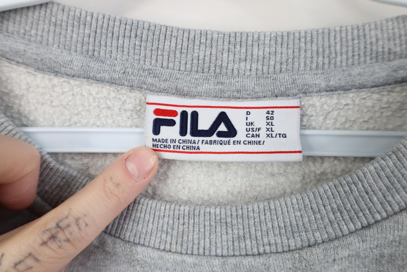 Fila Vintage Y2K Fila Boxy Cropped Box Logo Terry Sweatshirt Size XL / US 12-14 / IT 48-50 - 7 Thumbnail