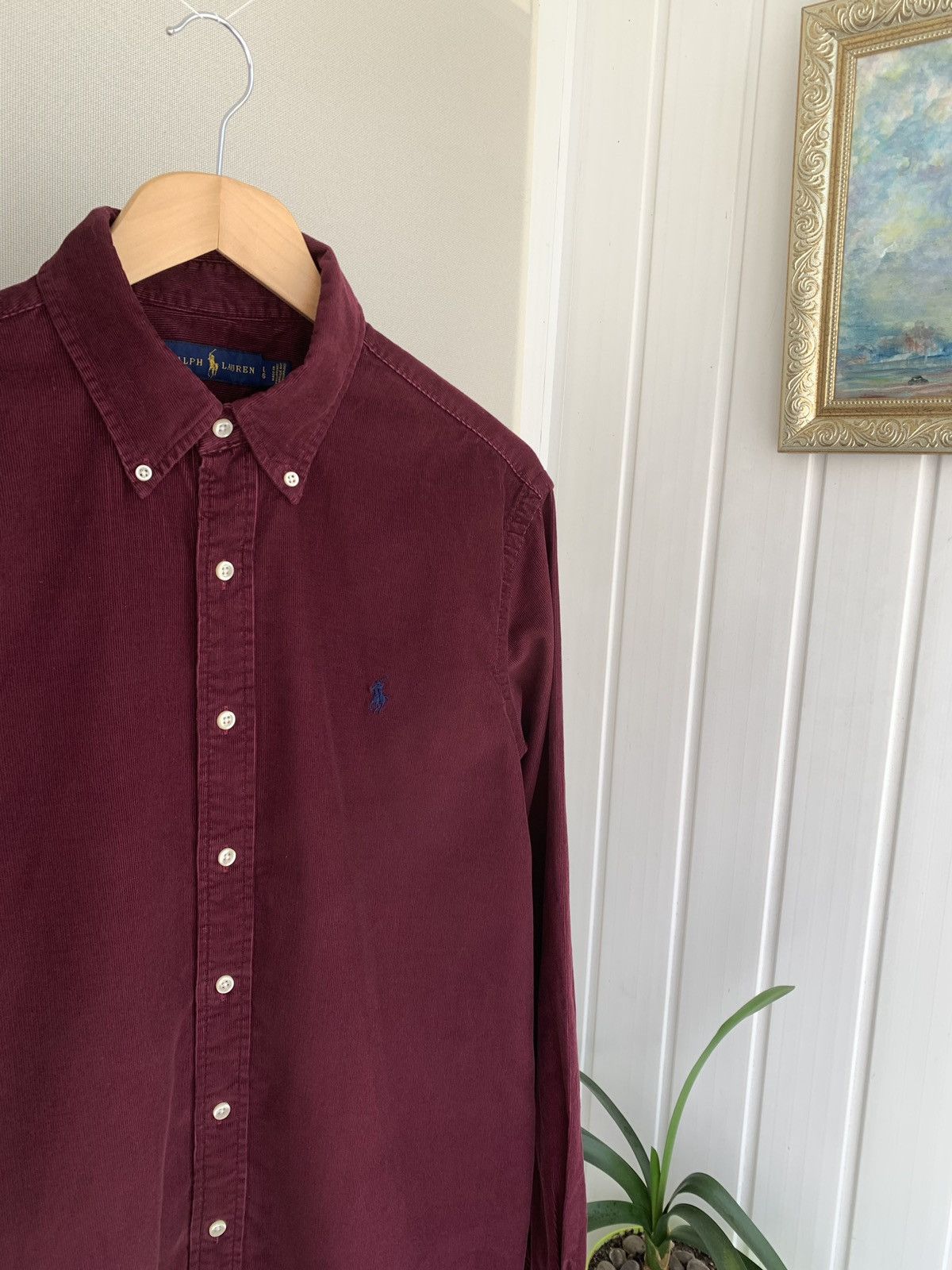 Ralph Lauren Ralph Lauren Corduroy LS Burgundy Button Shirt Size L Size US L / EU 52-54 / 3 - 3 Thumbnail