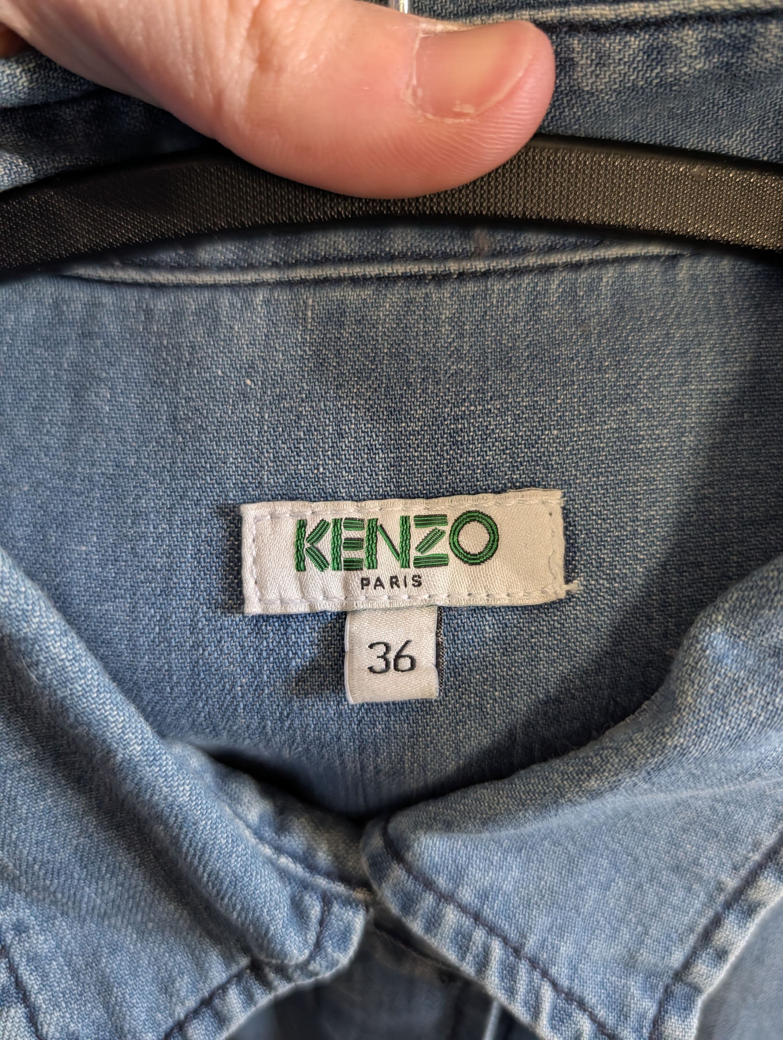 Kenzo Blue denim made in Italy HYPER RENEGADE snap shirt Size US S / EU 44-46 / 1 - 9 Thumbnail