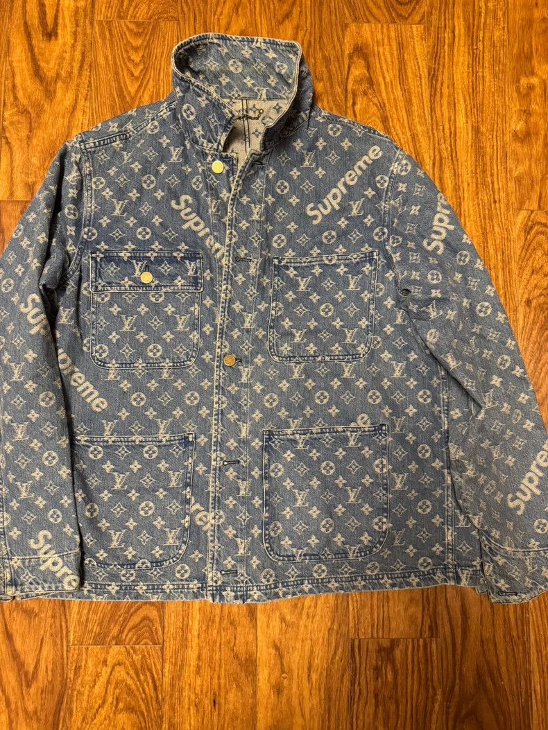 Louis Vuitton Louis Vuitton x Supreme Denim Jacket Size US XL / EU 56 / 4 - 1 Thumbnail