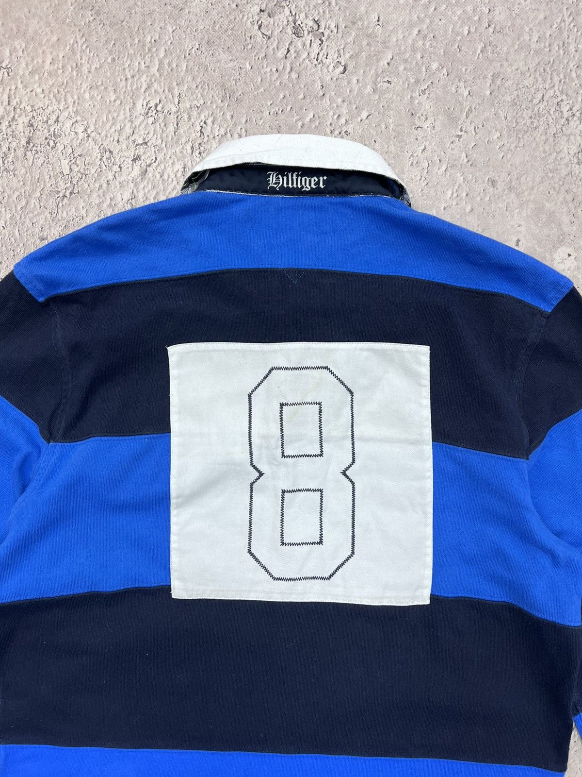 Tommy Hilfiger × Vintage Vintage TOMMY HILFIGER Rugby Striped Sweatshirt M494 Size US M / EU 48-50 / 2 - 11 Thumbnail