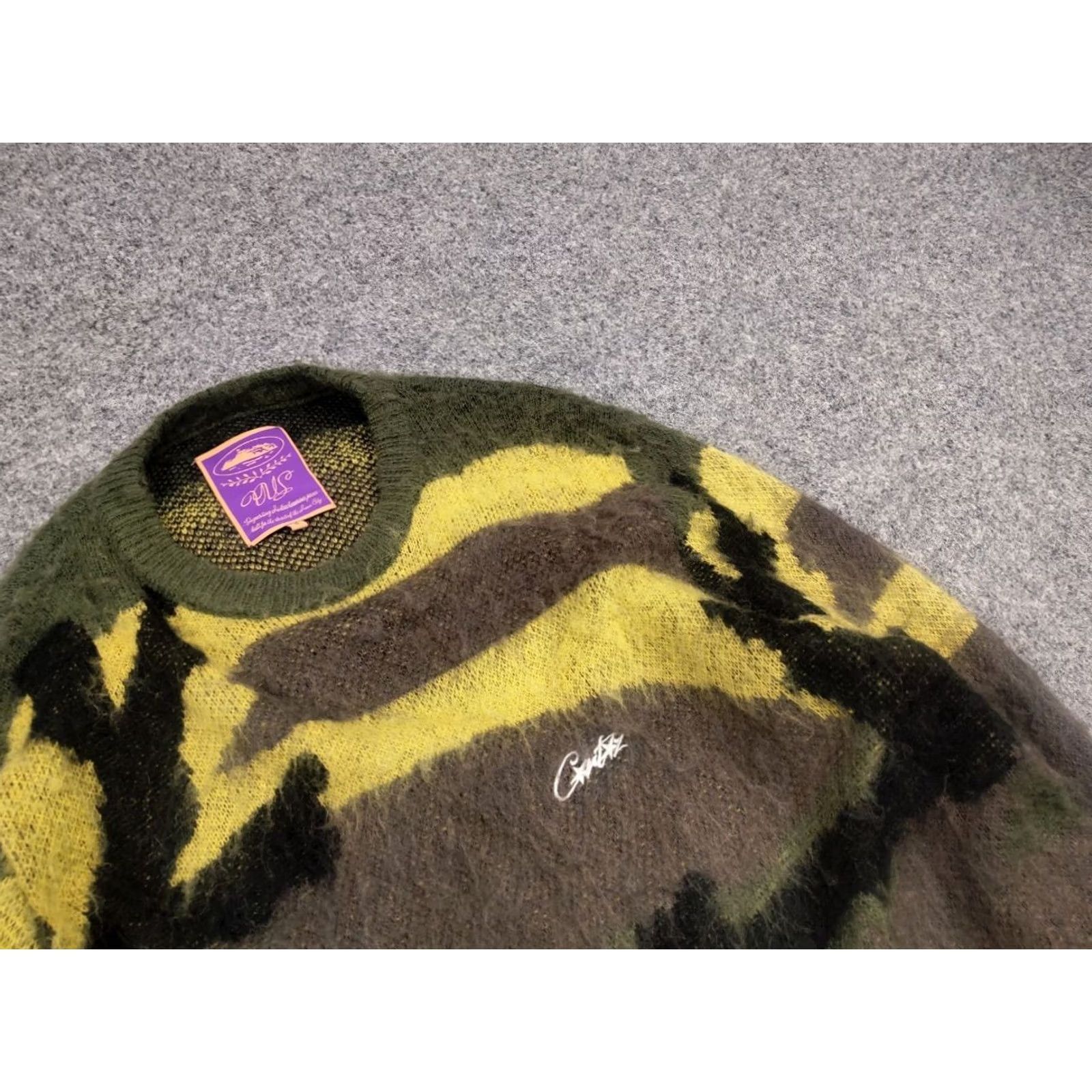 Corteiz Corteiz Mohair Blend Knit Sweater Gutta Green Camo Oversized Size US S / EU 44-46 / 1 - 4 Thumbnail