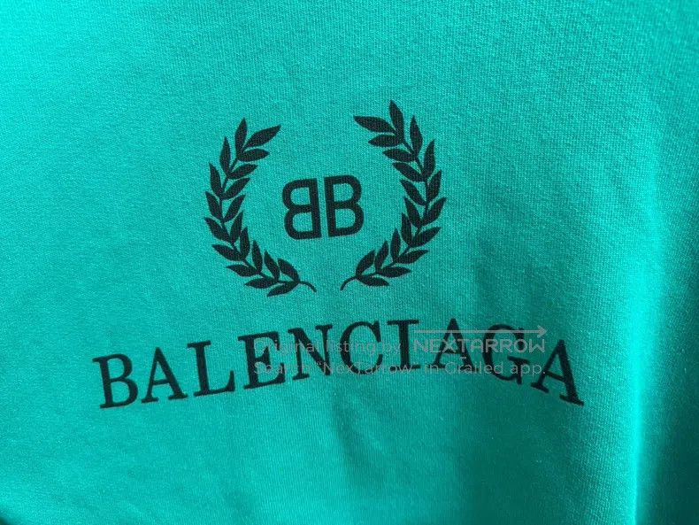 Balenciaga Balenciaga Lake Green Wheat Logo Hoodie Size US L / EU 52-54 / 3 - 6 Thumbnail