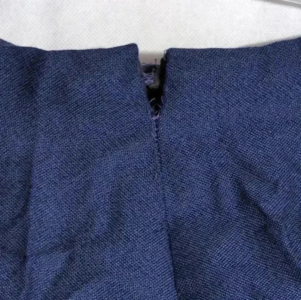 Vintage 1970s Elli by Europe Craft Women's Woven Pants Blue w White Size 32" / US 10 / IT 46 - 4 Thumbnail