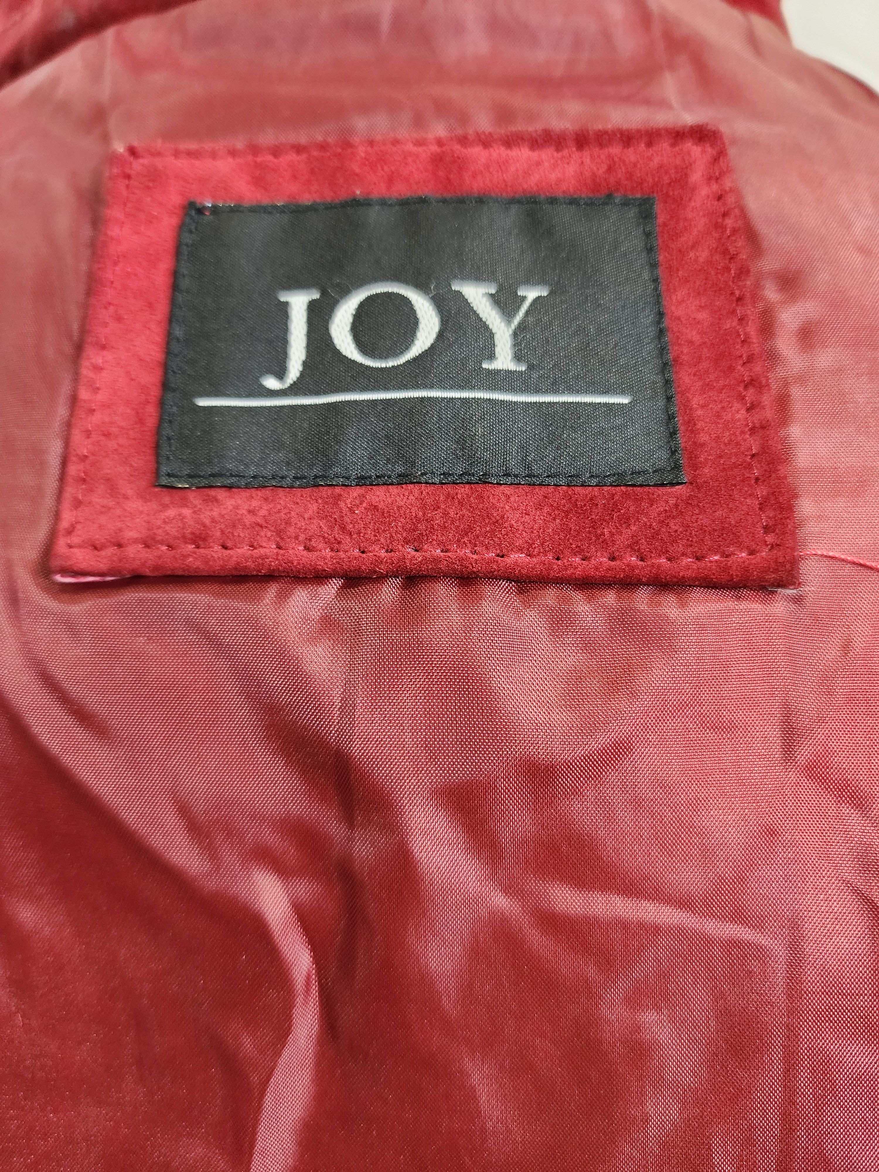 Genuine Leather Red Leather Jacket: Women's Button-Up Genuine Suede Coat Size XL / US 12-14 / IT 48-50 - 9 Thumbnail