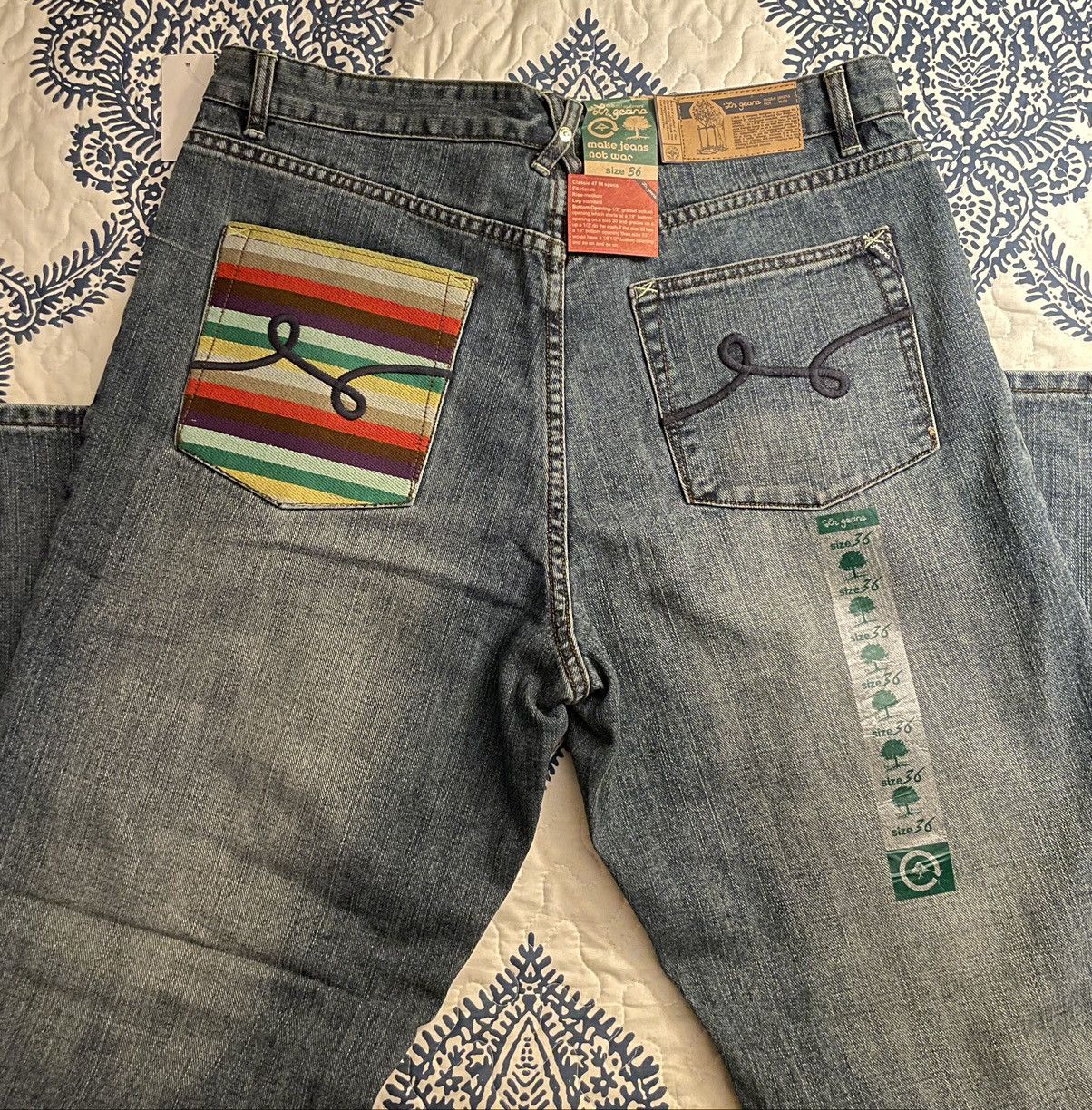 LRG × Vintage New LR Geans Size 36x34 Jeans LRG Embroidered Pockets Baggy Size US 36 / EU 52 - 1 Thumbnail