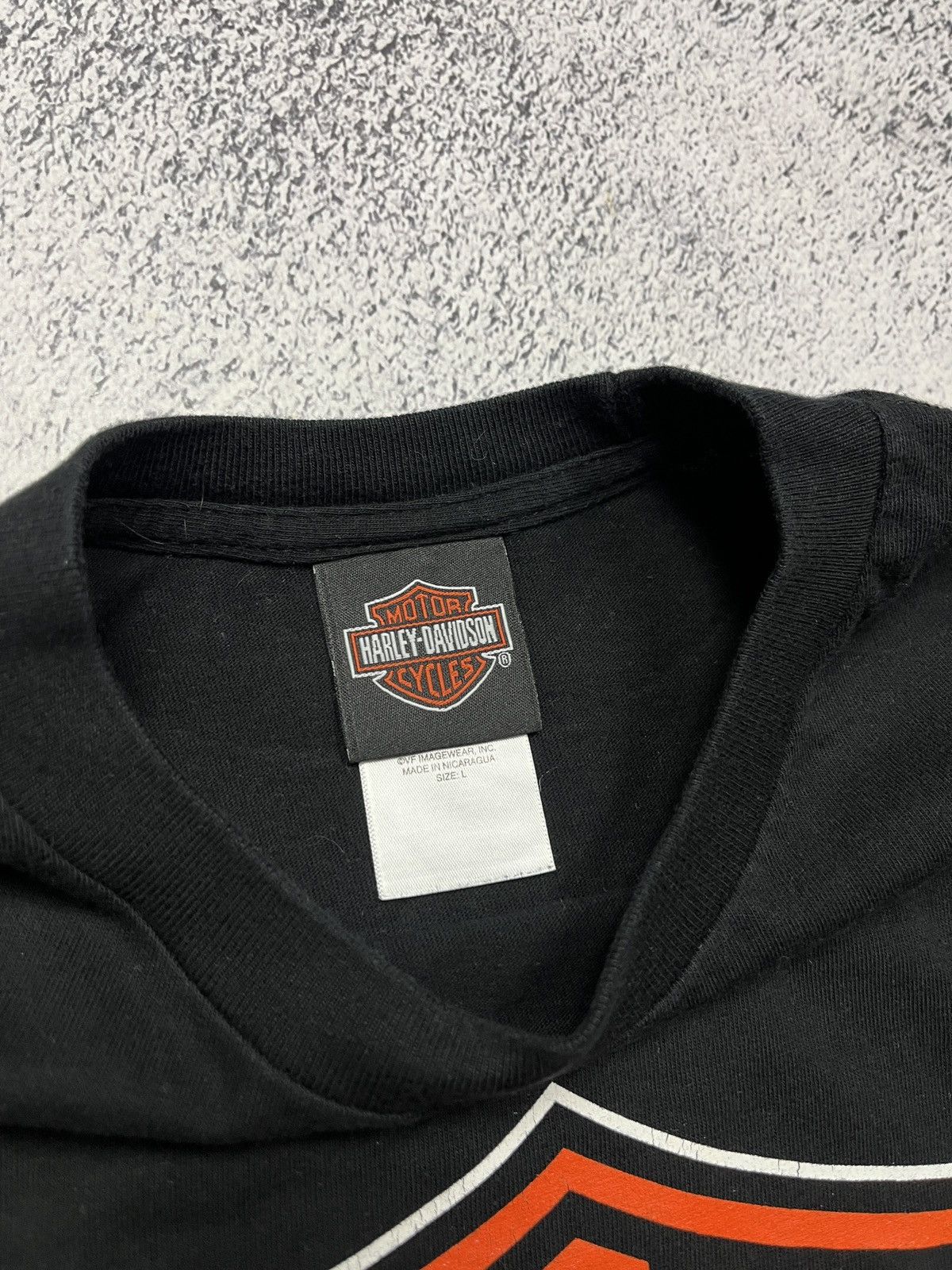 Harley Davidson Vintage 00’s Harley Davidson Big Logo T Shirt Swtitzerland Size US L / EU 52-54 / 3 - 6 Thumbnail