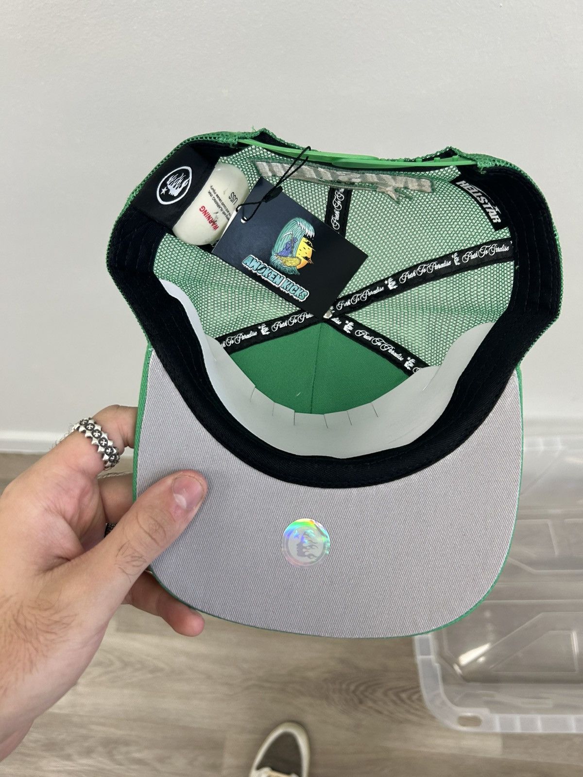 HELLSTAR Hellstar Big Logo Trucker Hat One Size Fits All Size ONE SIZE - 6 Thumbnail