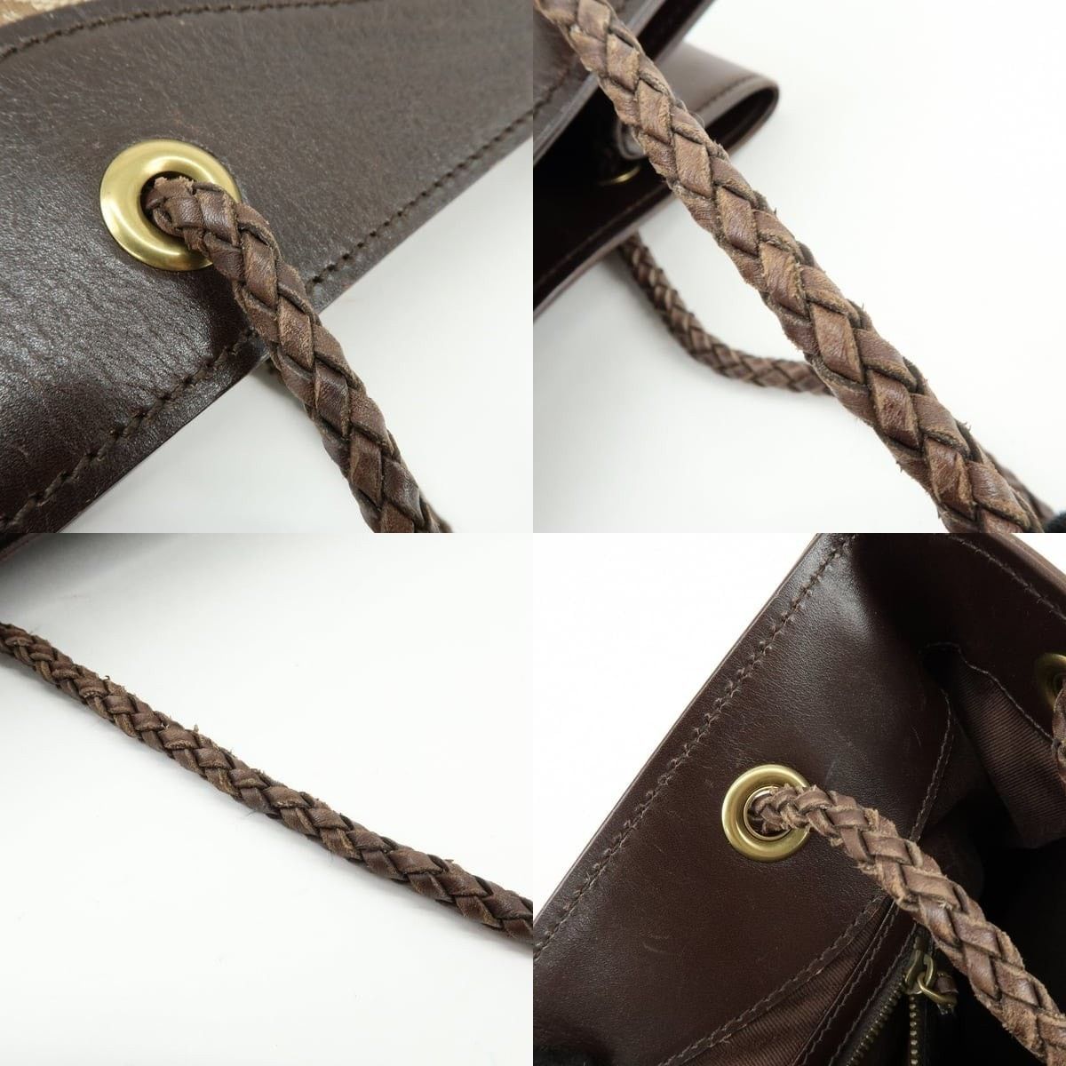 Gucci Gucci GG Canvas & Leather Shoulder Bag Brown Size ONE SIZE - 4 Thumbnail