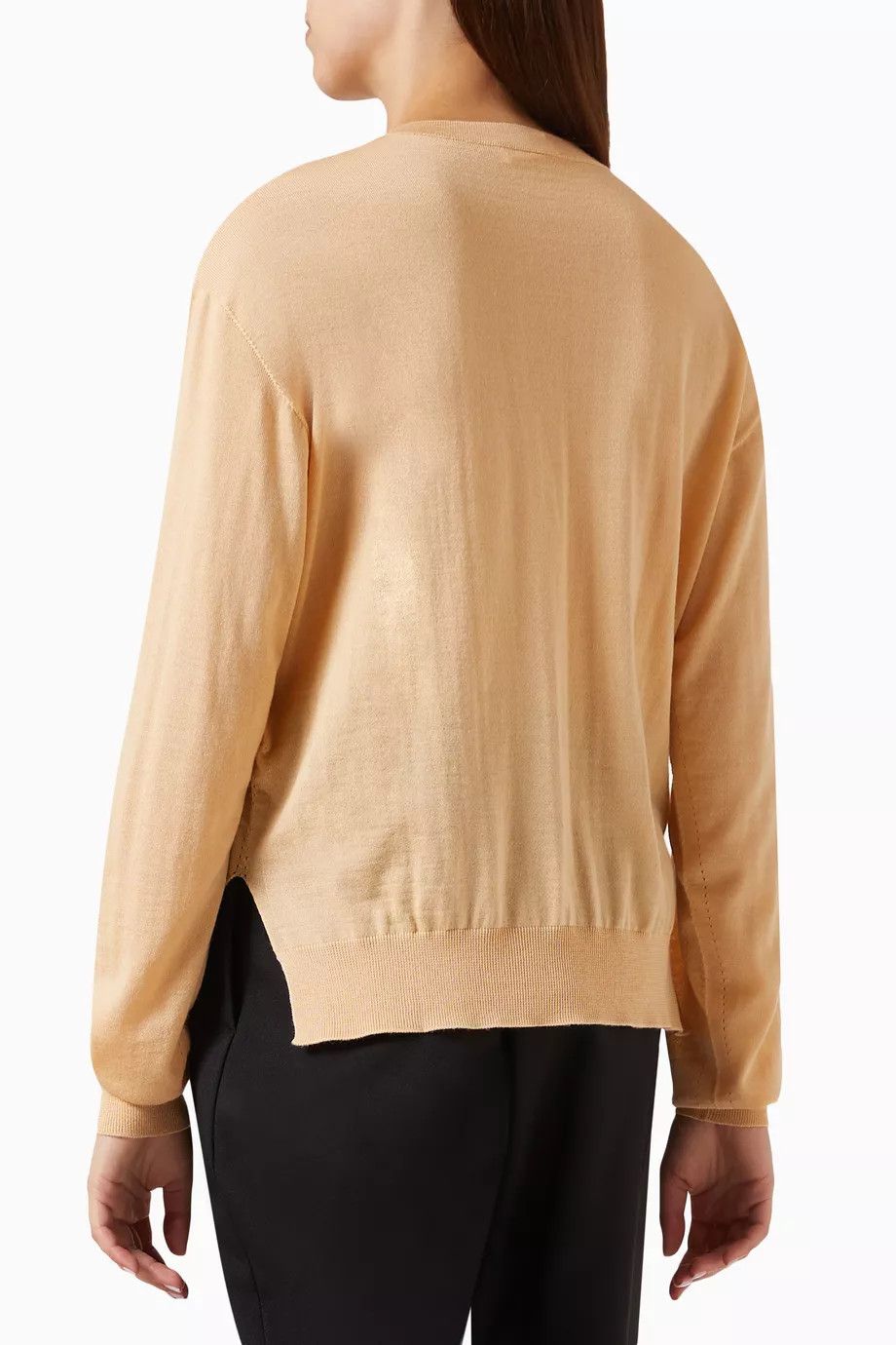 Jil Sander o1y1025 Crewneck Sweater in Apricot Size S / US 4 / IT 40 - 3 Thumbnail