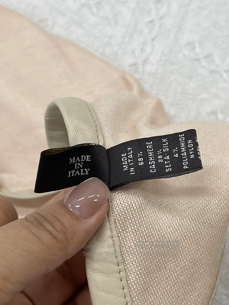 Loro Piana Loro Piana Pink cashmere leather edge diamond and triangle Size ONE SIZE - 7 Thumbnail