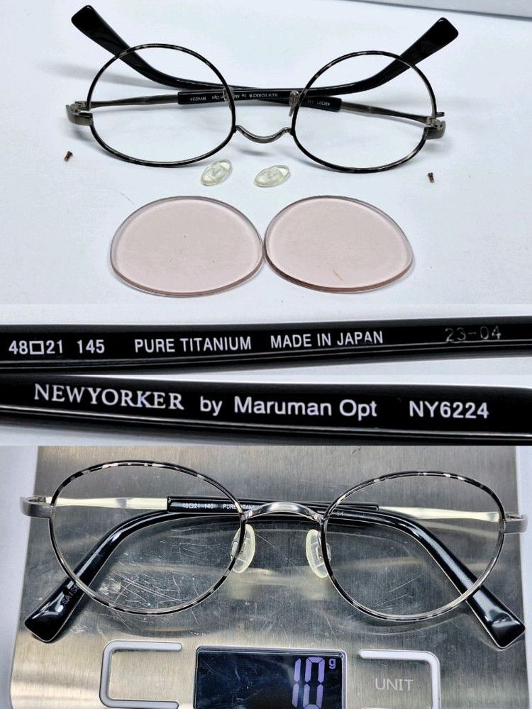 Vintage NEWYORKER by Maruman NY6224 Pure Titanium Round Frame 10g Size ONE SIZE - 6 Thumbnail