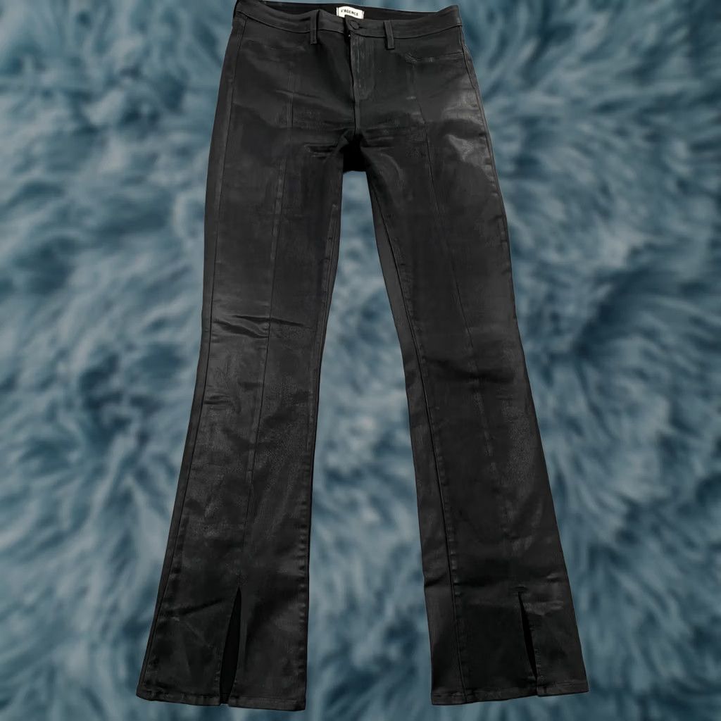 L'AGENCE L’AGENCE Pants Black Coated High Rise Bootcut Flare Split Womens 30 Ladies Size 30" / US 8 / IT 44 - 1 Thumbnail