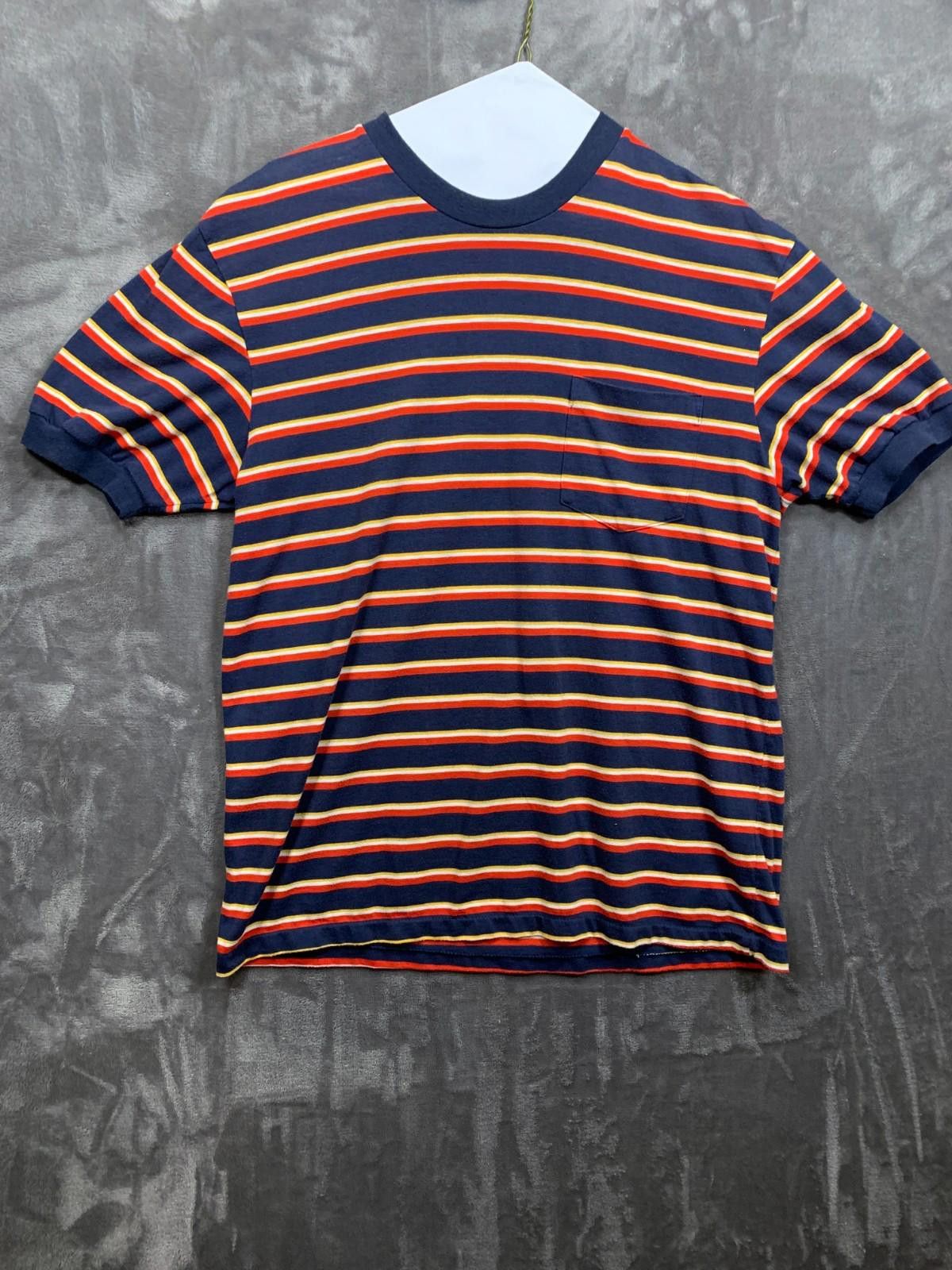 Designer Vintage, 80s, Eaton Hill Sport Striped Short Sleeve Ts (100) Size US XL / EU 56 / 4 - 1 Thumbnail