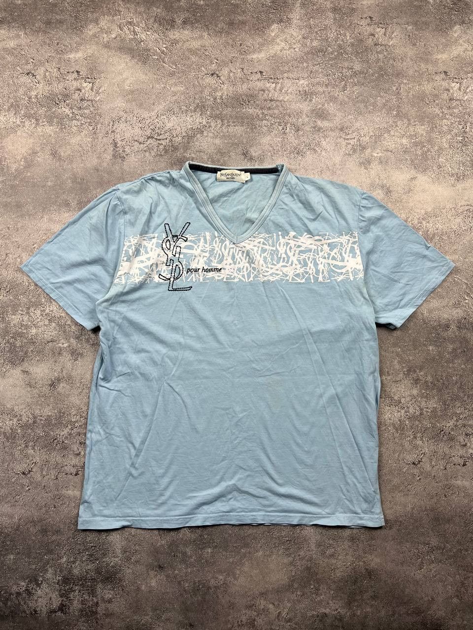 Yves Saint Laurent Vintage YSL Tee Yves Saint Laurent Monogram T-shirt Luxury Size US L / EU 52-54 / 3 - 1 Thumbnail