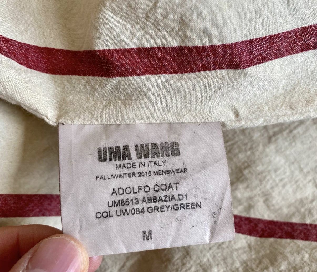Uma Wang Uma Wang Men's Patchwork Wool Overcoat Size US M / EU 48-50 / 2 - 4 Thumbnail