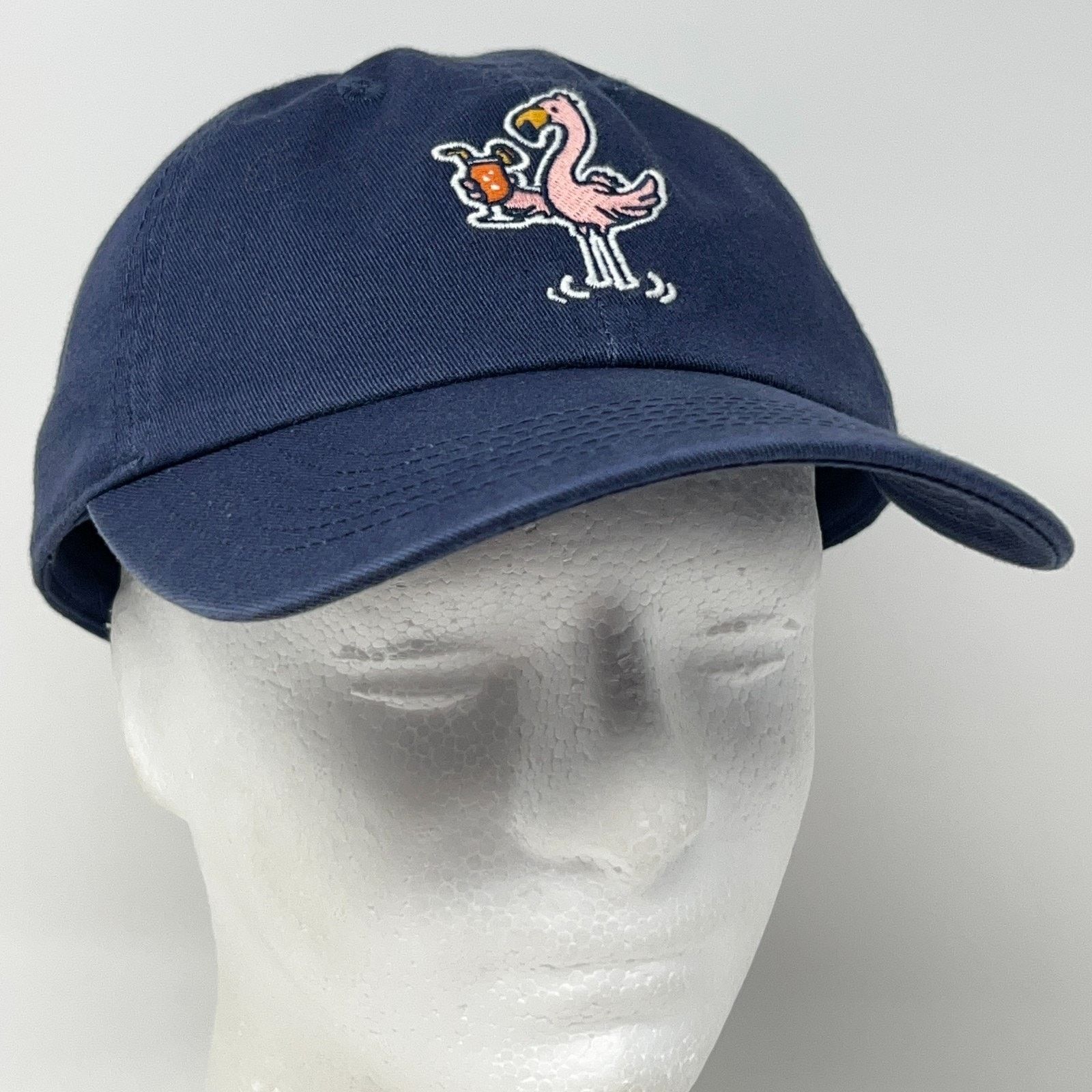 Life is Good Life Is Good Pink Flamingo Cocktail Hat Baseball Cap Blue Size ONE SIZE - 10 Thumbnail