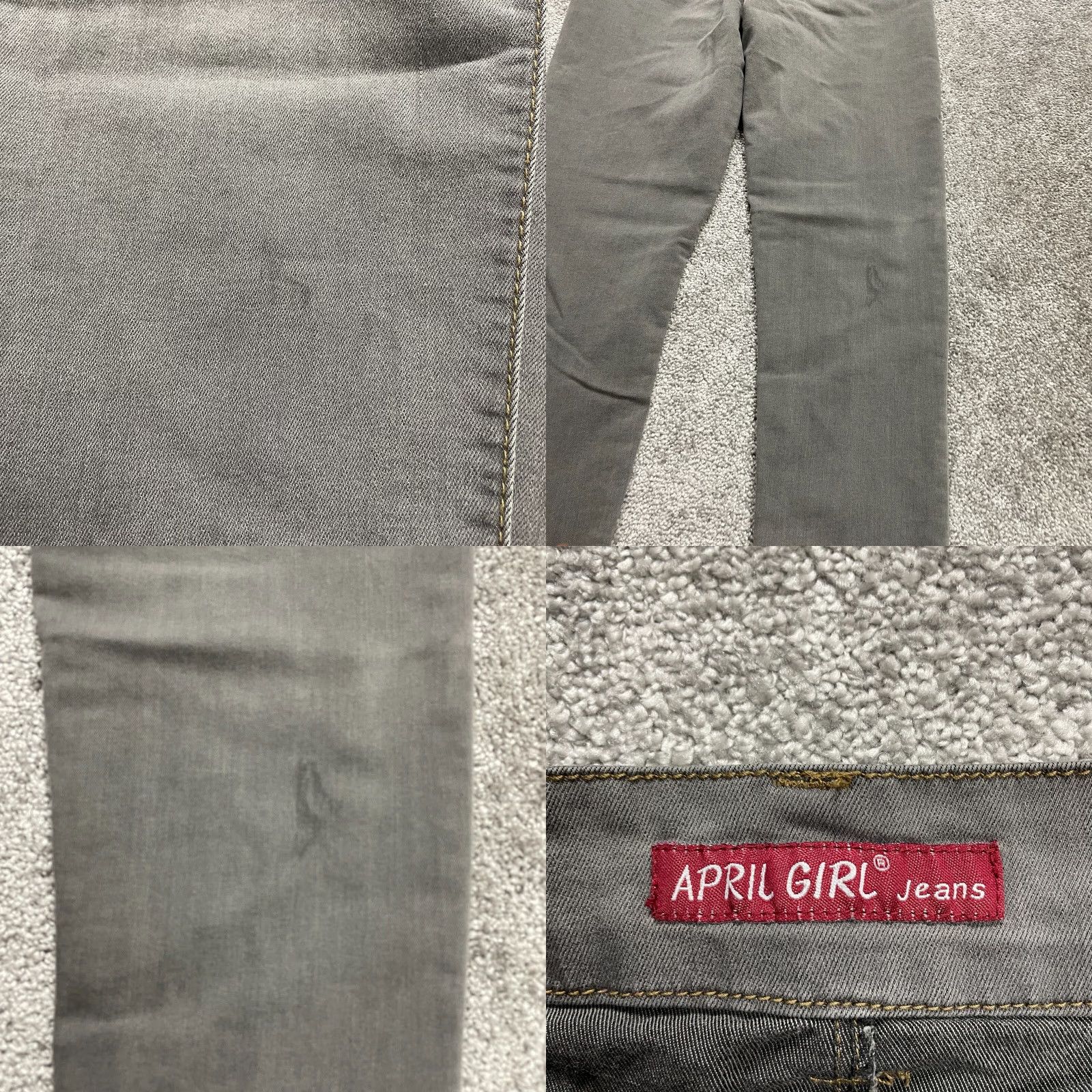 Vintage April Girl Jeans Skinny Denim Gray 7 Juniors Slim Mid Rise 30x29 Women Size 28" / US 6 / IT 42 - 8 Thumbnail