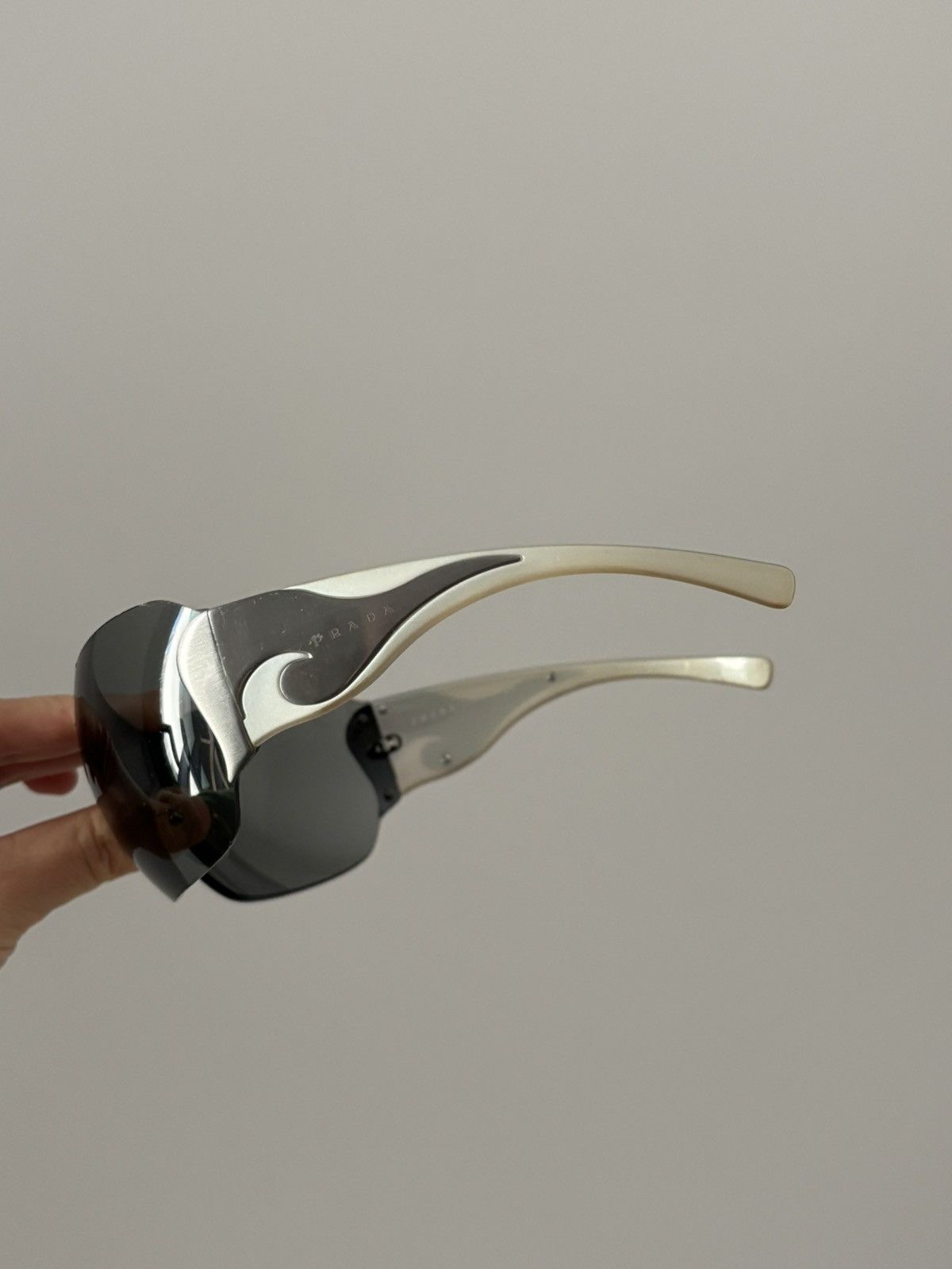 Prada PRADA Sunglasses Flame 2004 Star Mask Fire Chrome Silver Size ONE SIZE - 2 Thumbnail