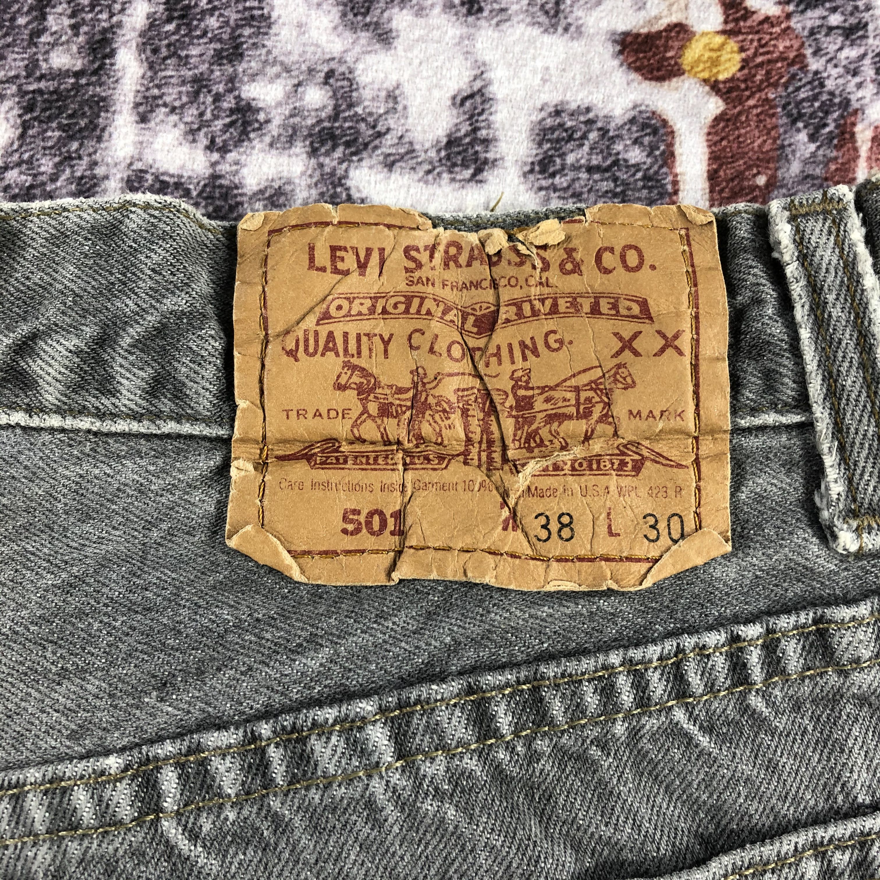 Levi's Vintage Faded Black Levis 501 Jeans-JM2908 Size US 36 / EU 52 - 7 Thumbnail