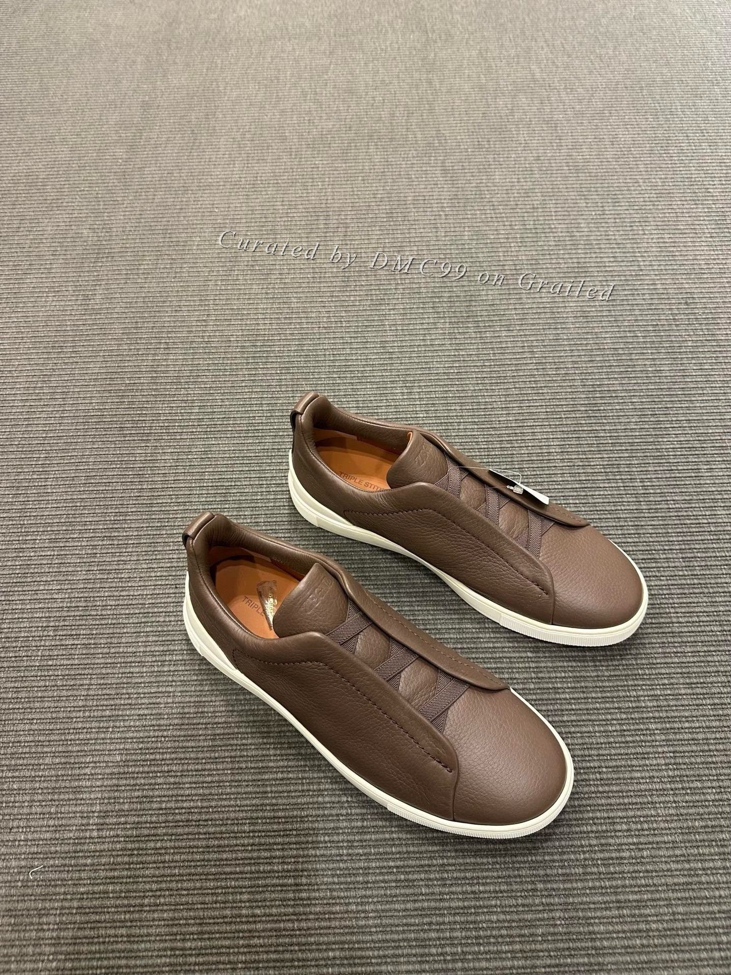 Ermenegildo Zegna Zegna Triple Stitch Brown Men's Shoes Size US 10 / EU 43 - 2 Thumbnail
