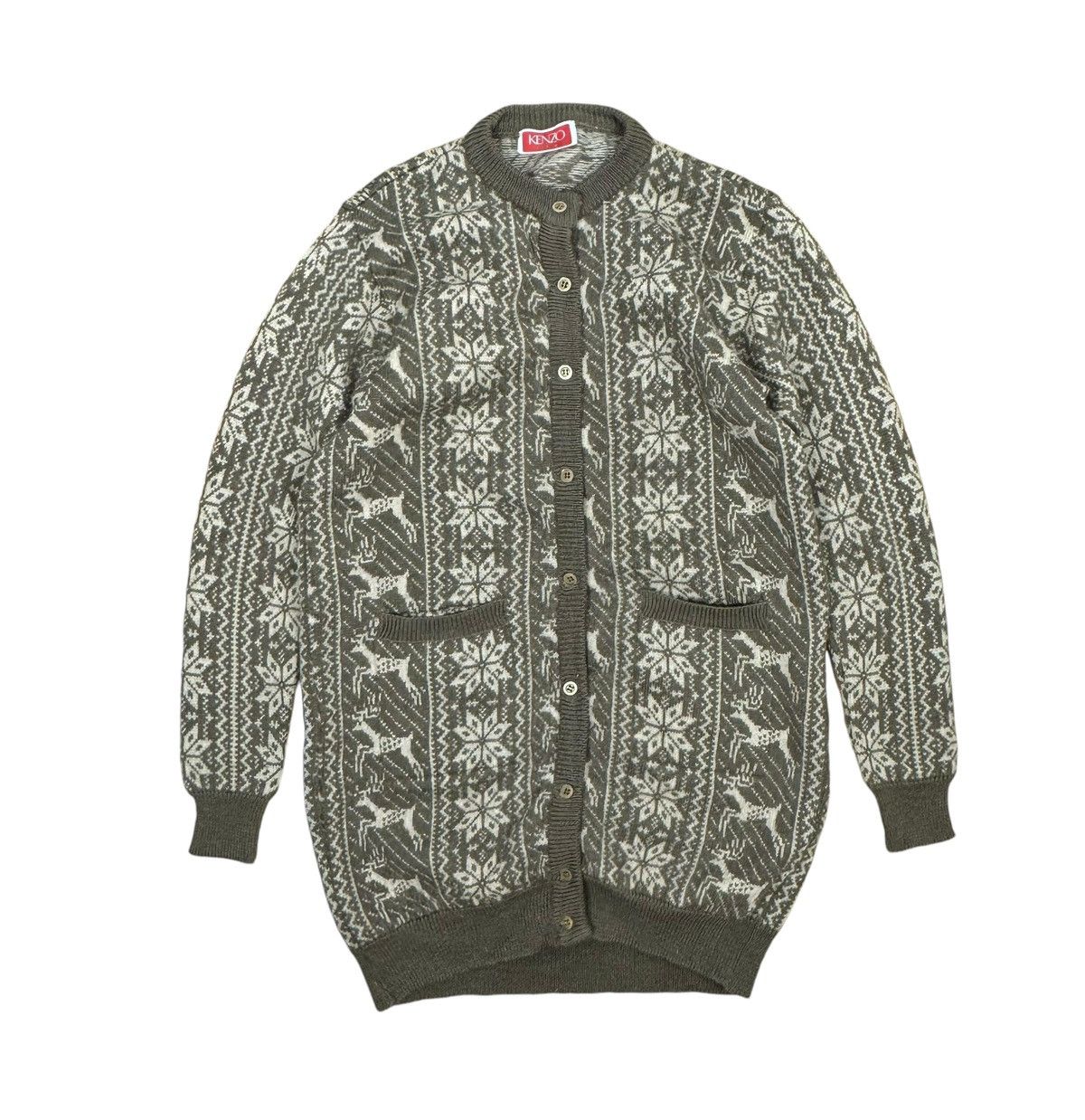 Kenzo × Vintage Kenzo Vintage Shetland Wool Cardigan Hand Knitted Fair Isle Size M / US 6-8 / IT 42-44 - 10 Thumbnail