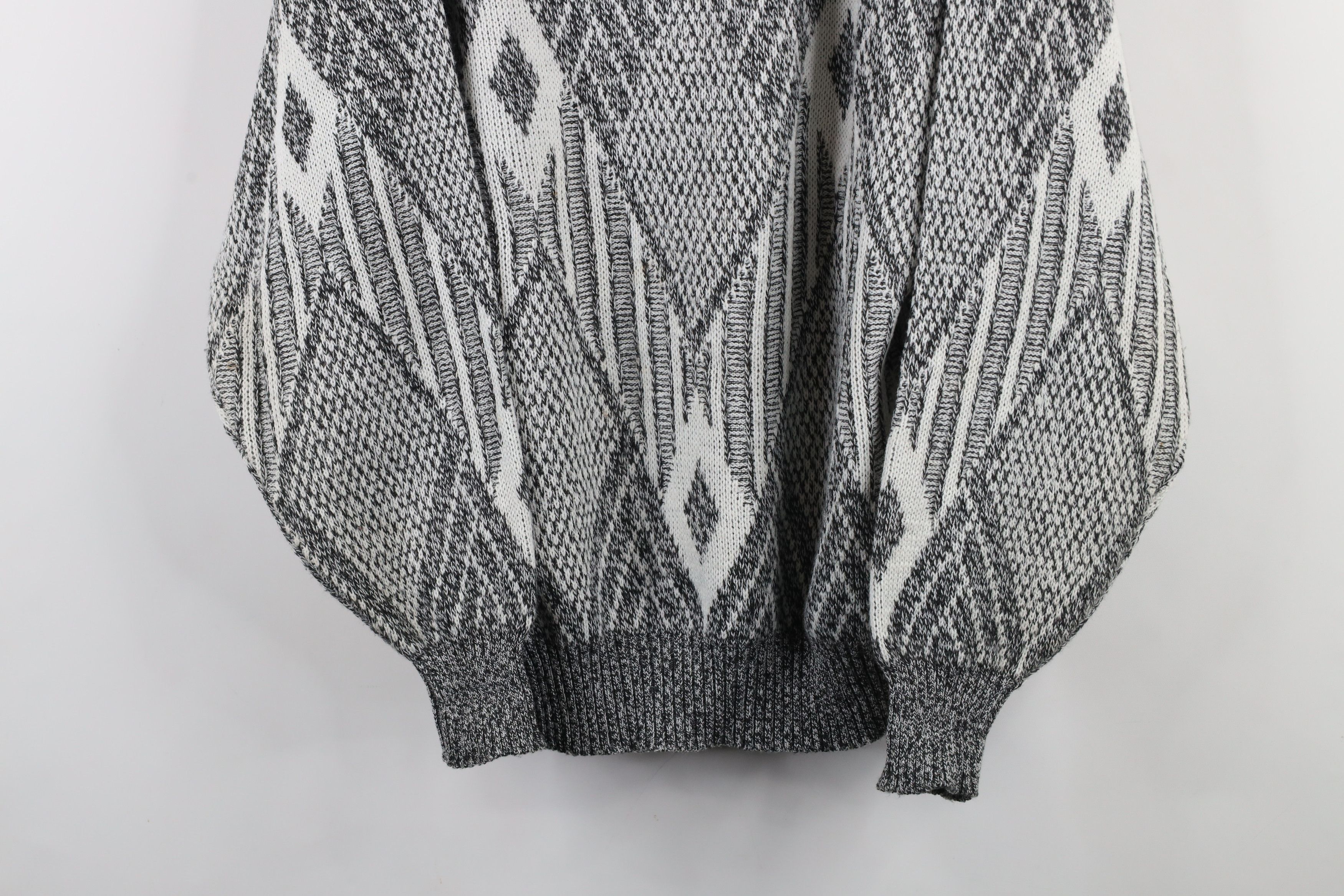 Vintage Vintage 90s Coogi Style Geometric Diamond Knit Sweater Size US XL / EU 56 / 4 - 3 Thumbnail