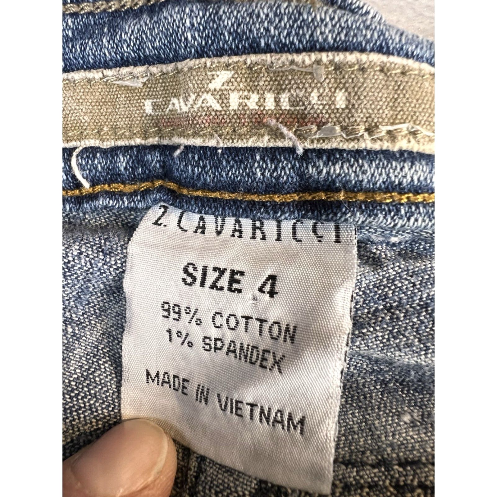 Vintage VINTAGE Z. Cavaricci Jeans Womens 4 Blue Floral Embroidered Boho Wide-Leg 90s Size 27" / US 4 / IT 40 - 5 Thumbnail