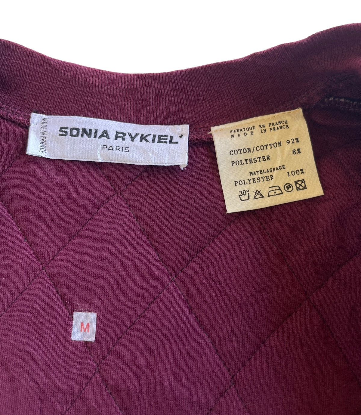 Sonia Rykiel Luxury Velvet Burgundy Bomber Jacket Size M / US 6-8 / IT 42-44 - 6 Thumbnail