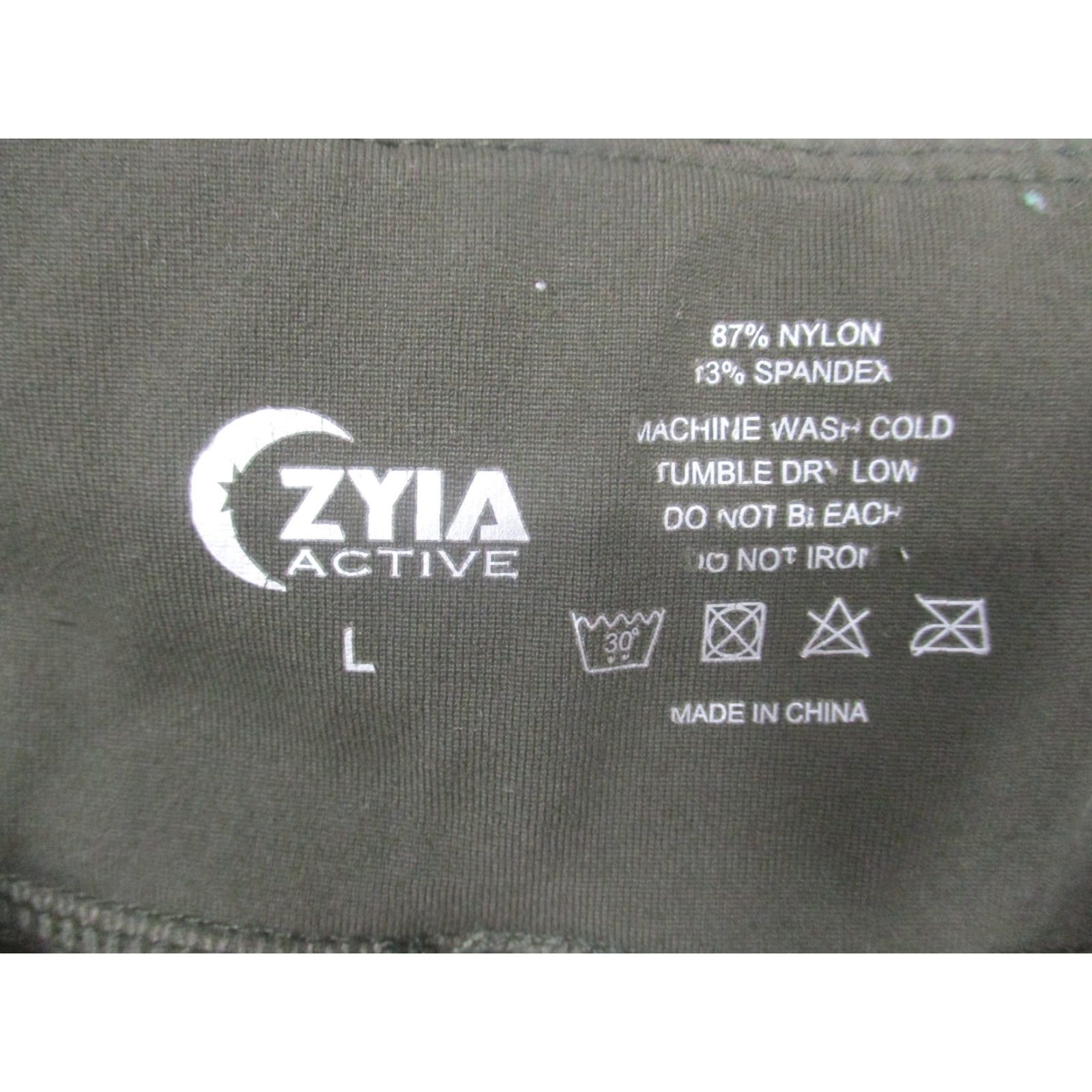 Vintage Zyia Active Pants Womens Large Green Nylon Spandex Joggers Athletic Stretch Size 36" / US 14 / IT 50 - 3 Thumbnail