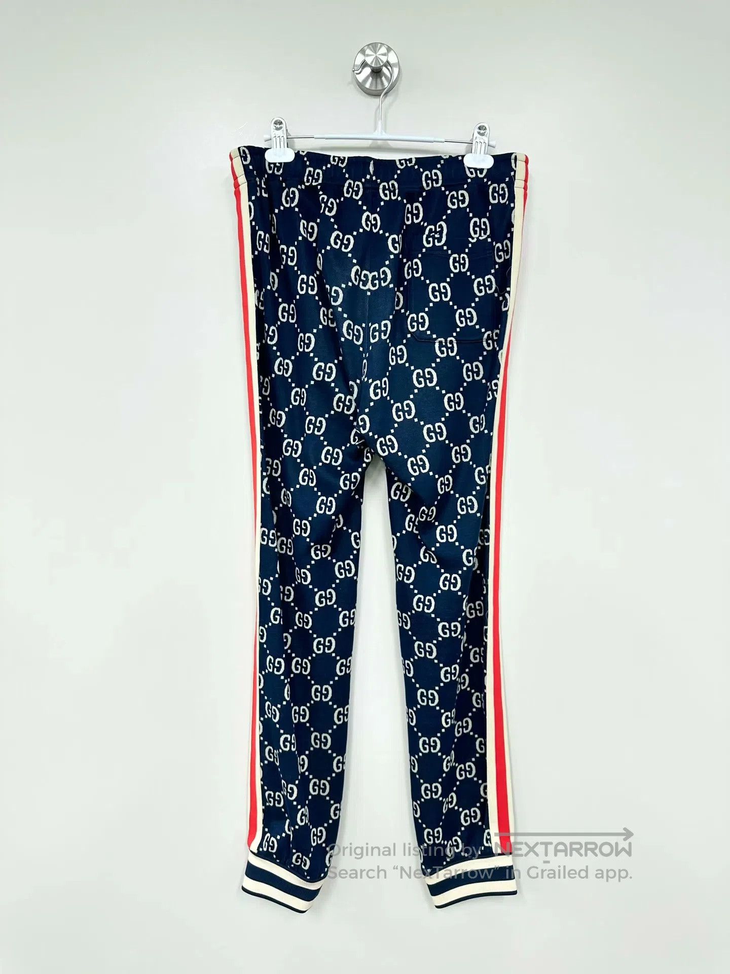 Gucci Guicci size S Navy Blue Jacquard Double G Logo Sports Pant Size US 27 - 2 Thumbnail