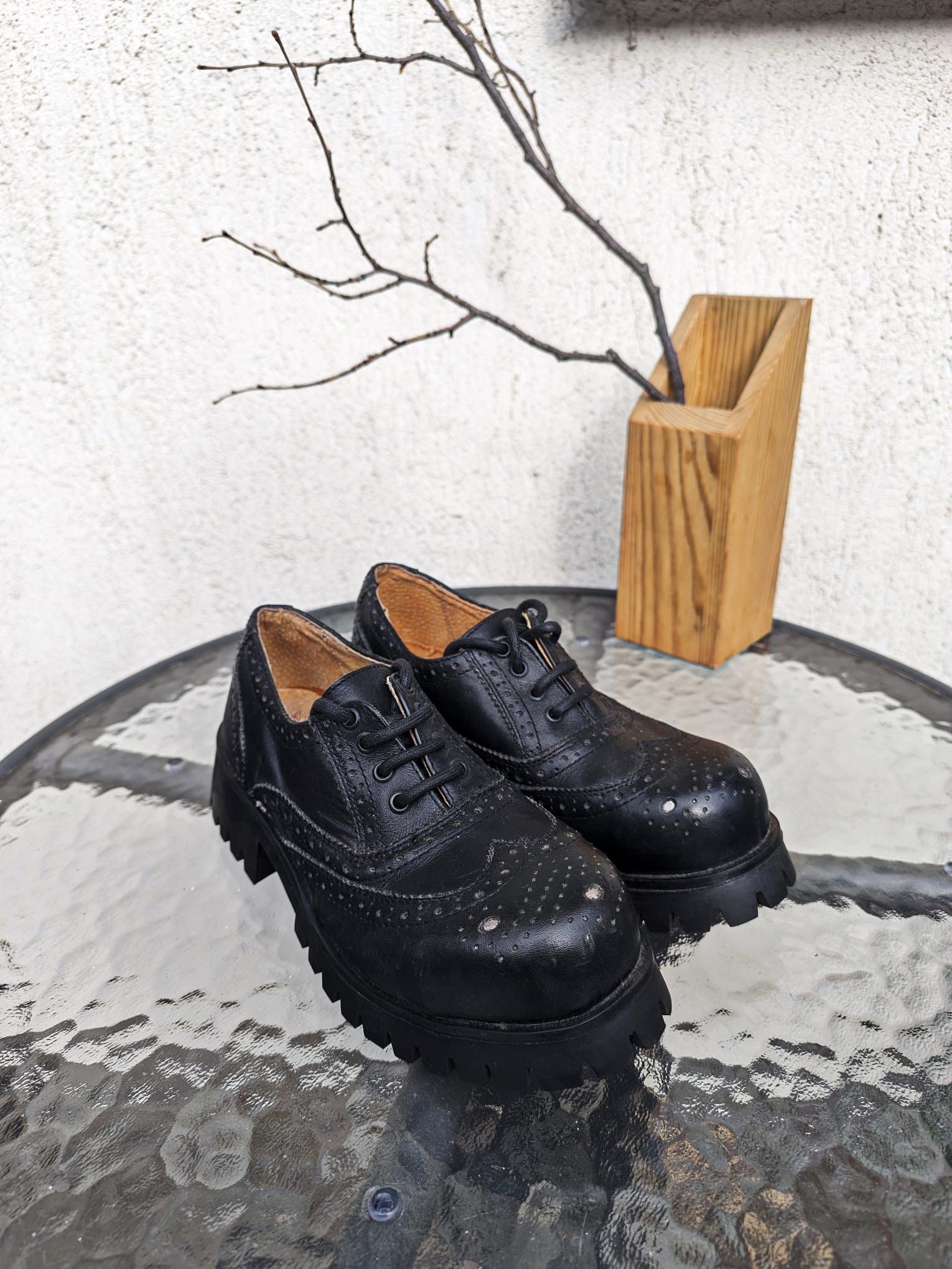 Japanese Brand × Seditionaries chunky rare england punk heavy steel cap leather shoes Size US 7 / IT 37 - 3 Thumbnail