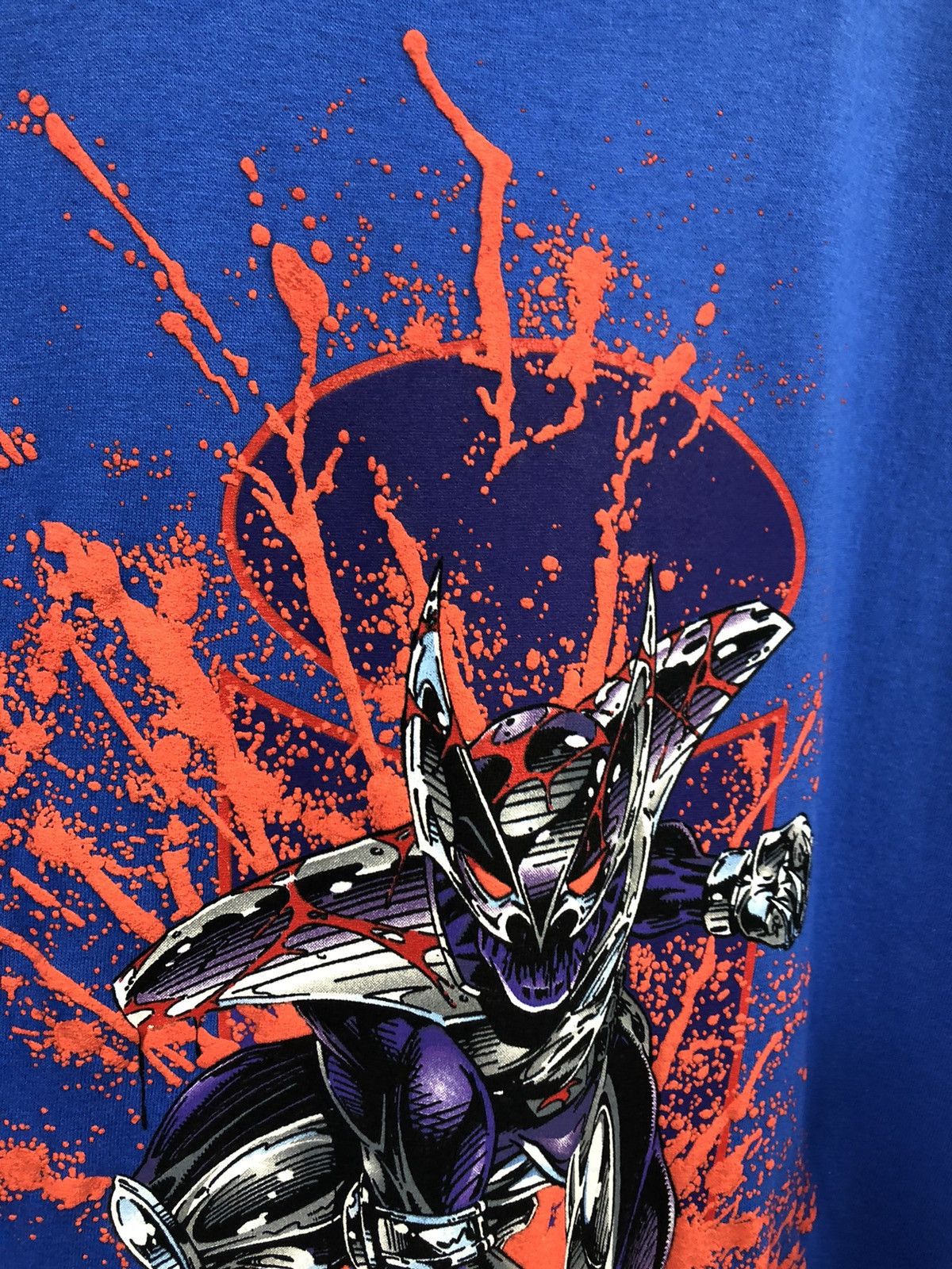 Hanes Shadowhawk Image Comic Character Blue Vintage 1993 T-Shirt Size US XL / EU 56 / 4 - 5 Thumbnail