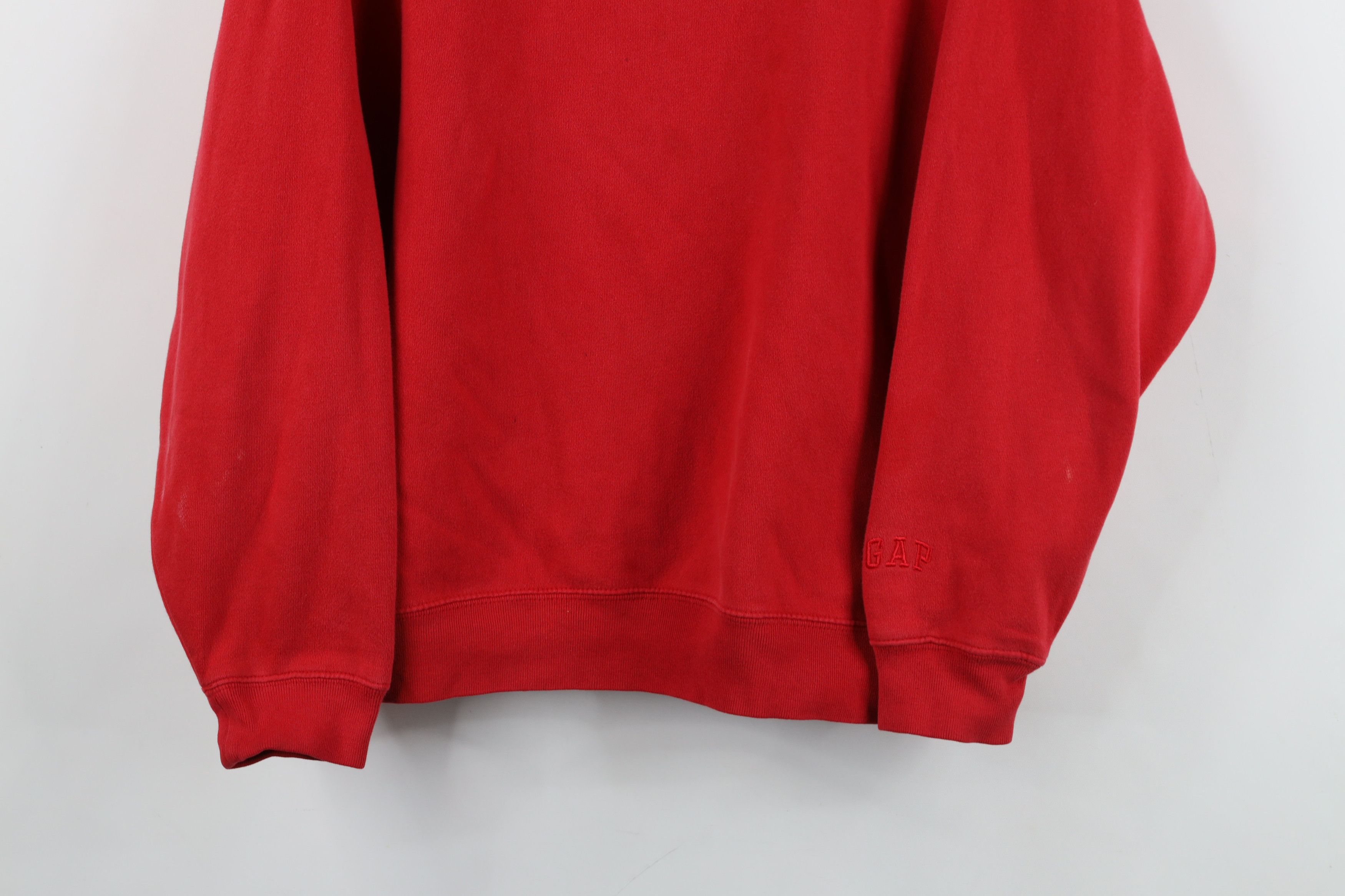 Gap Vintage 90s Gap Faded Spell Out Crewneck Sweatshirt Red Size XXL / US 16-18 / IT 52-54 - 3 Thumbnail