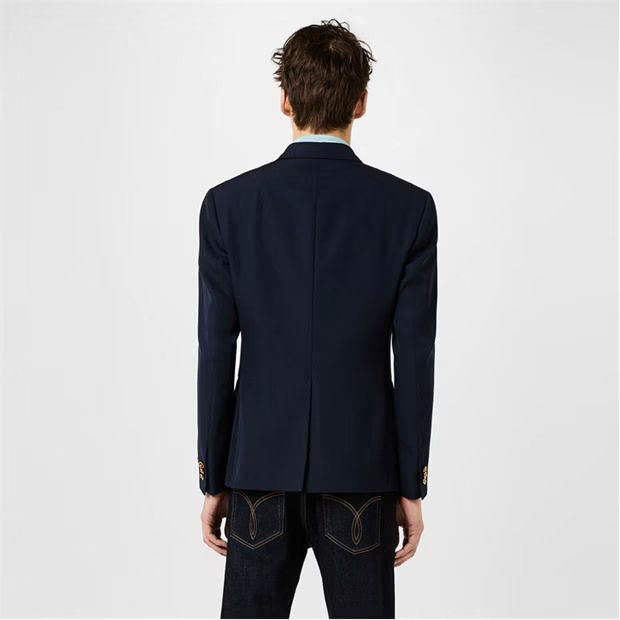 Versace o1g2r1mq0824 Logo Plaque Blazers in Navy Blue Size US L / EU 52-54 / 3 - 5 Thumbnail